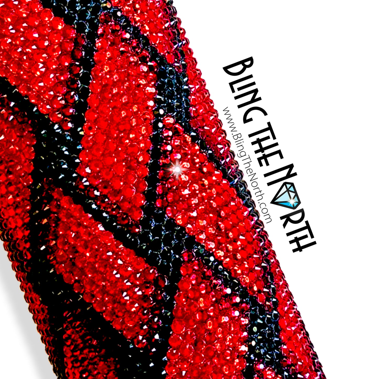 3D BASKETWEAVE Rhinestone Pattern Template | SS16 4mm - 20oz Skinny Straight Tumbler Design | PNG for Sublimation or Vinyl