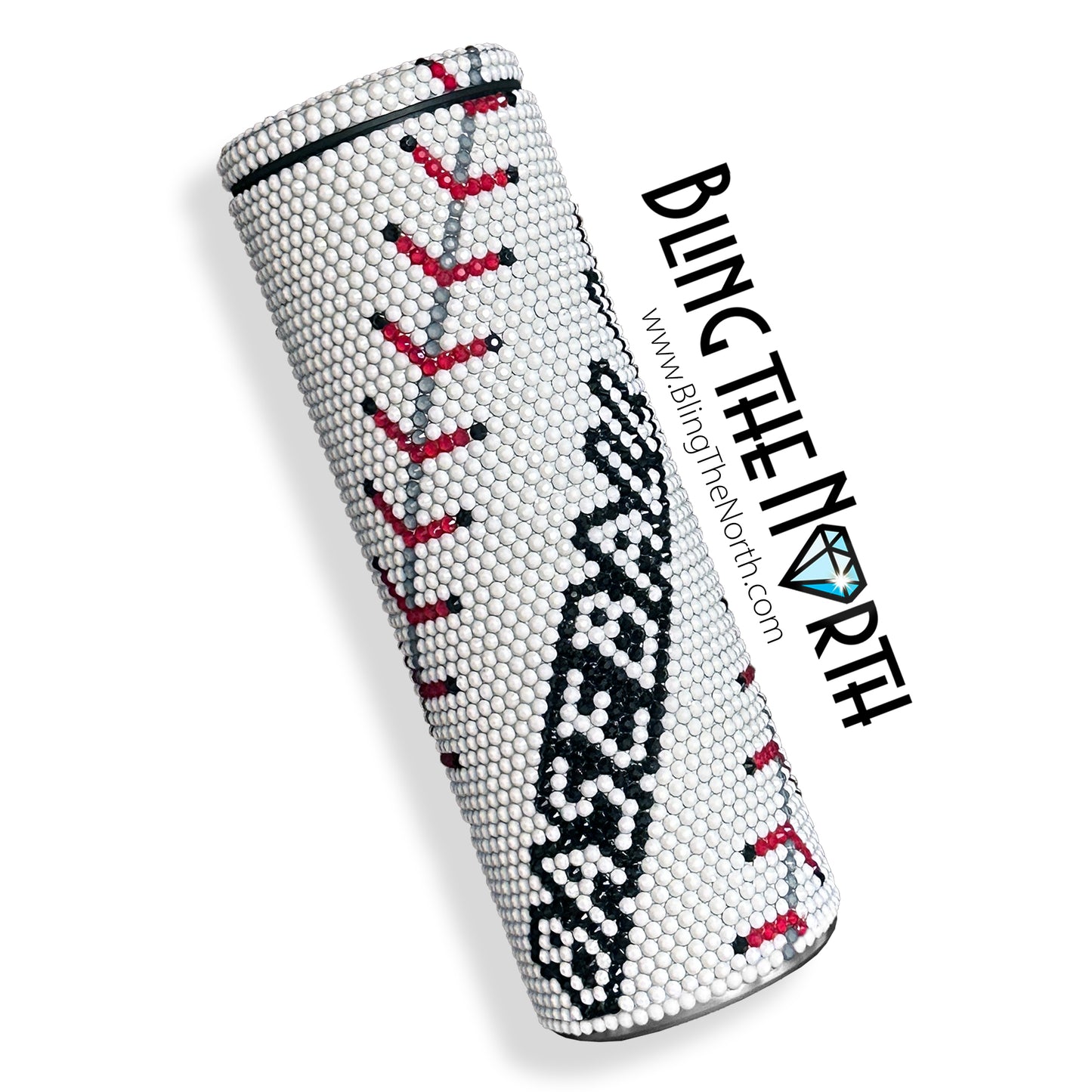 BASEBALL LIFE Custom NAME Rhinestone Pattern Template | SS20 5mm - 20oz Straight Skinny Tumbler Design | PNG for Sublimation or Vinyl