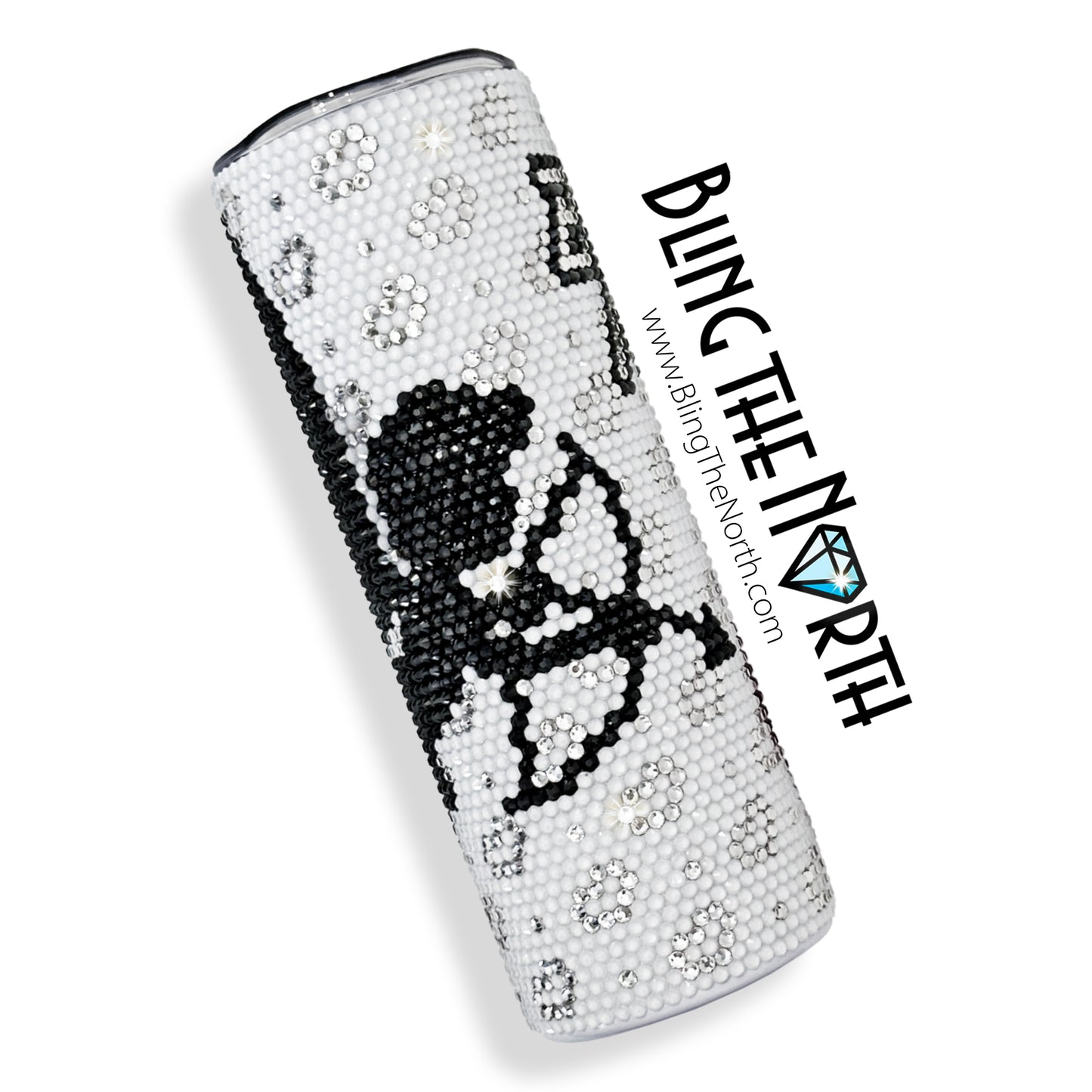 BE MINE Rhinestone Tumbler | 20oz Skinny Straight | Custom Bling Design | Glass Rhinestones | Straw Incl