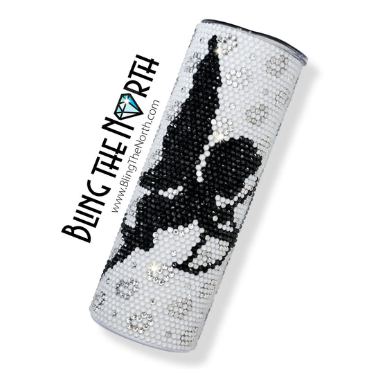 BE MINE Rhinestone Tumbler | 20oz Skinny Straight | Custom Bling Design | Glass Rhinestones | Straw Incl