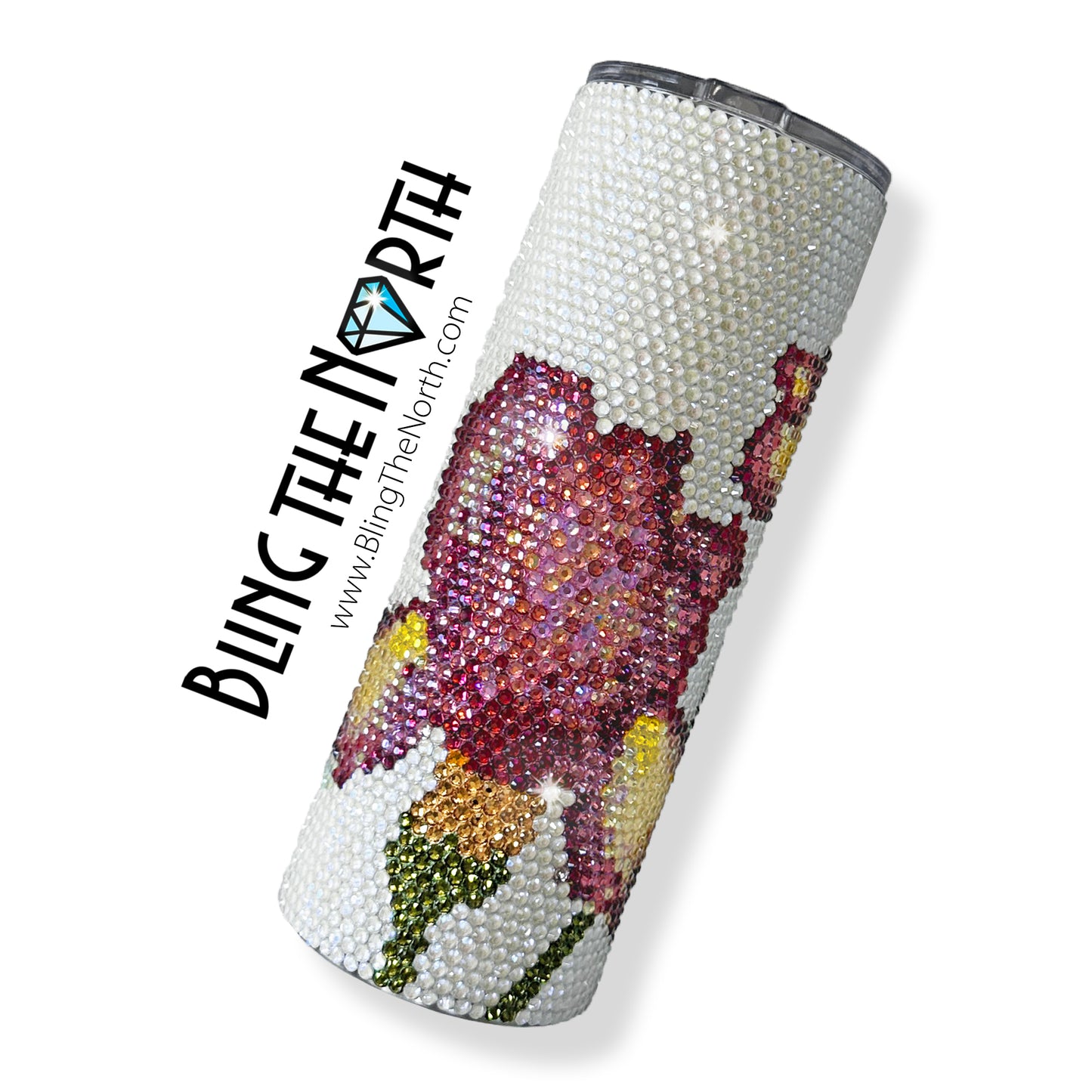 BEARDED IRIS Rhinestone Pattern Template | SS20 5mm - 30oz Skinny Straight Tumbler Design | PNG for Sublimation or Vinyl