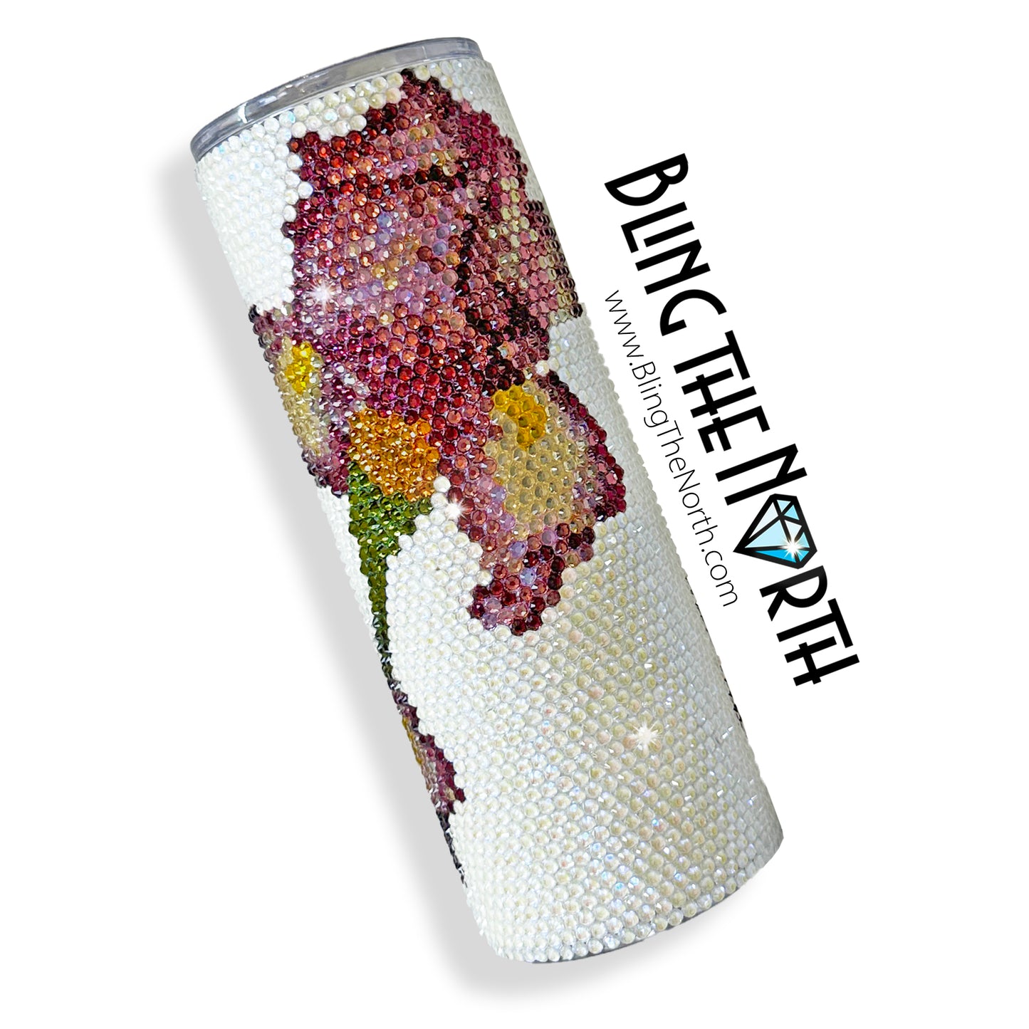 BEARDED IRIS Rhinestone Pattern Template | SS20 5mm - 30oz Skinny Straight Tumbler Design | PNG for Sublimation or Vinyl