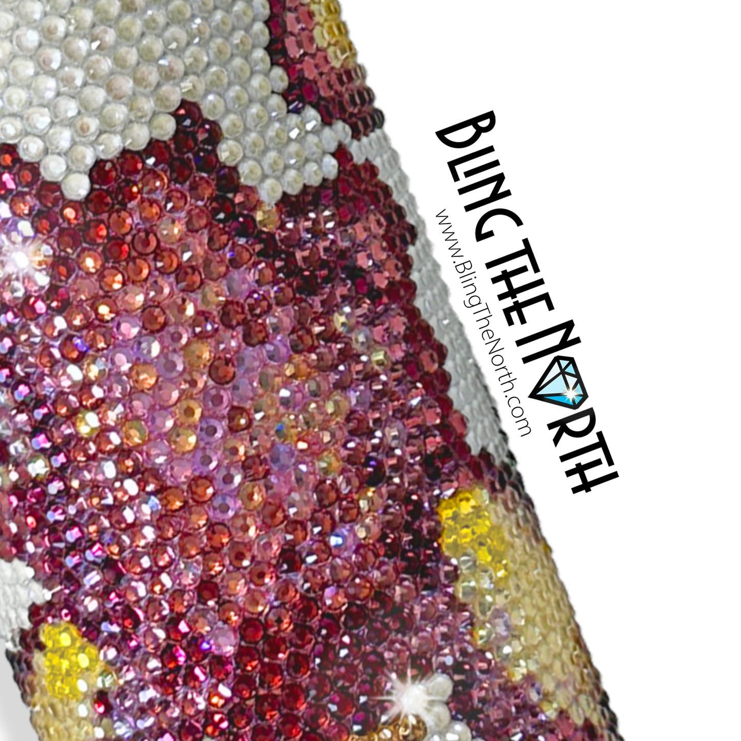 BEARDED IRIS Rhinestone Pattern Template | SS20 5mm - 30oz Skinny Straight Tumbler Design | PNG for Sublimation or Vinyl