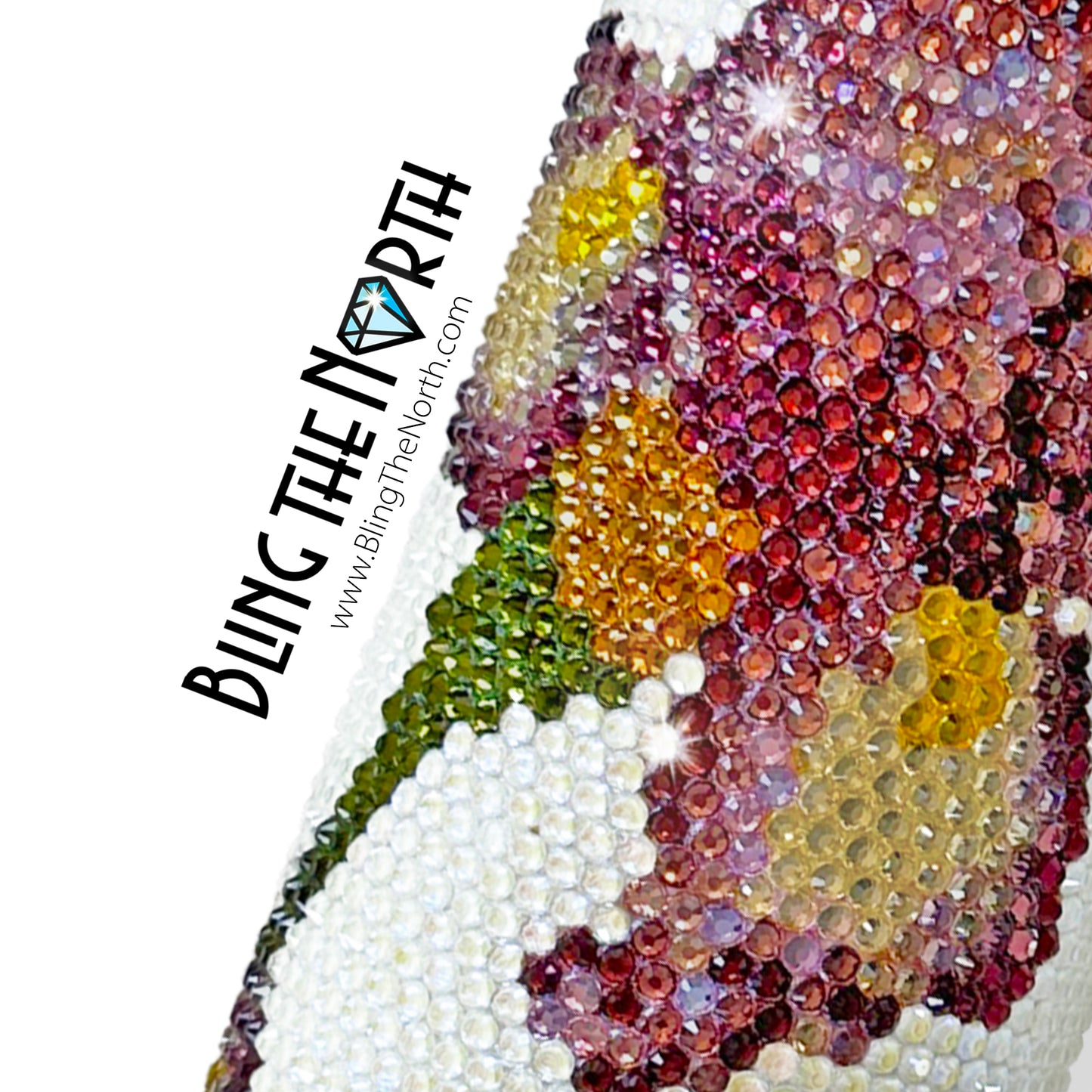 BEARDED IRIS Rhinestone Pattern Template | SS20 5mm - 30oz Skinny Straight Tumbler Design | PNG for Sublimation or Vinyl