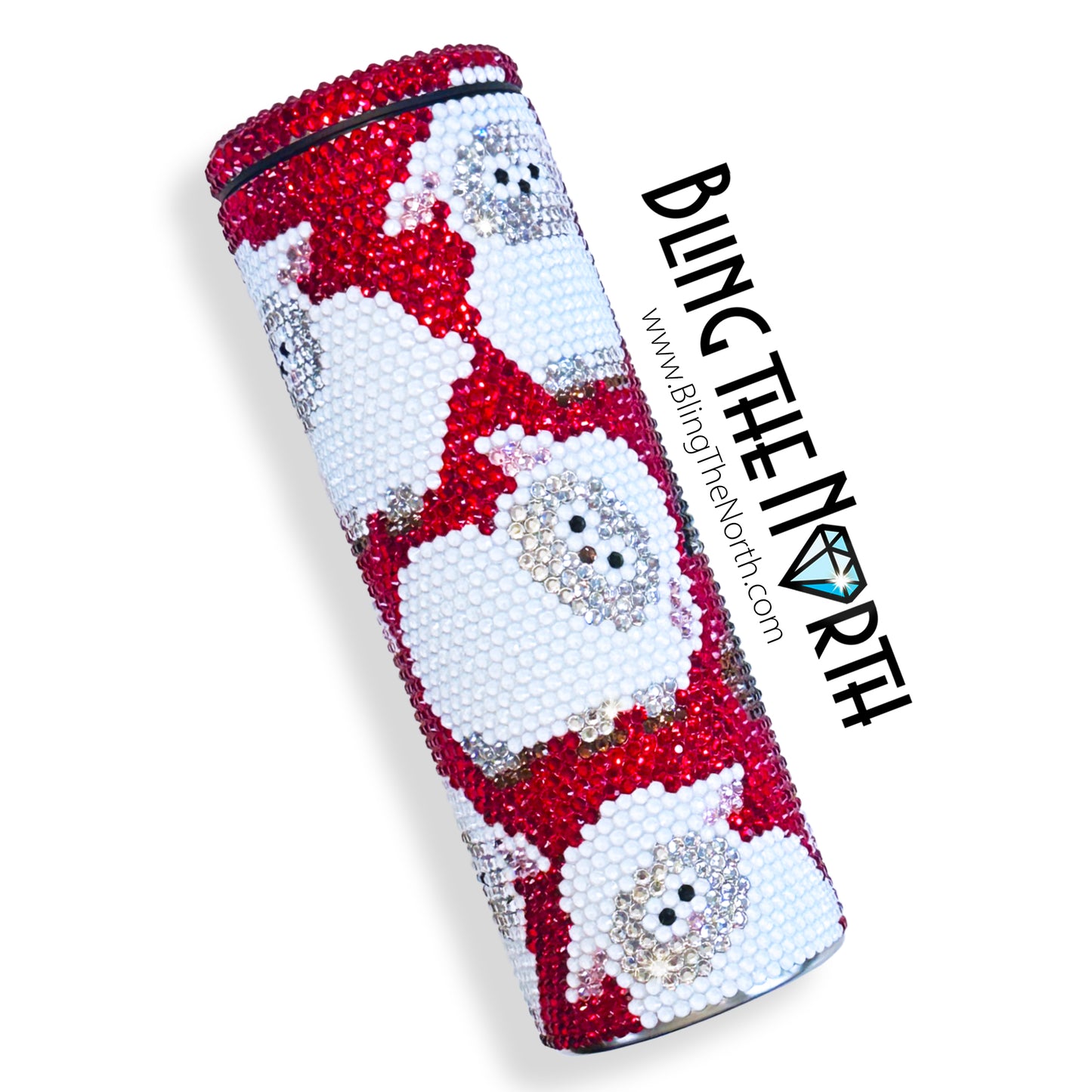 BLACK SHEEP - PRINCESS EDITION Rhinestone Tumbler | 20oz Slurp Straight | Bling the North | Custom Bling Design | Glass Rhinestones | Straw Included
