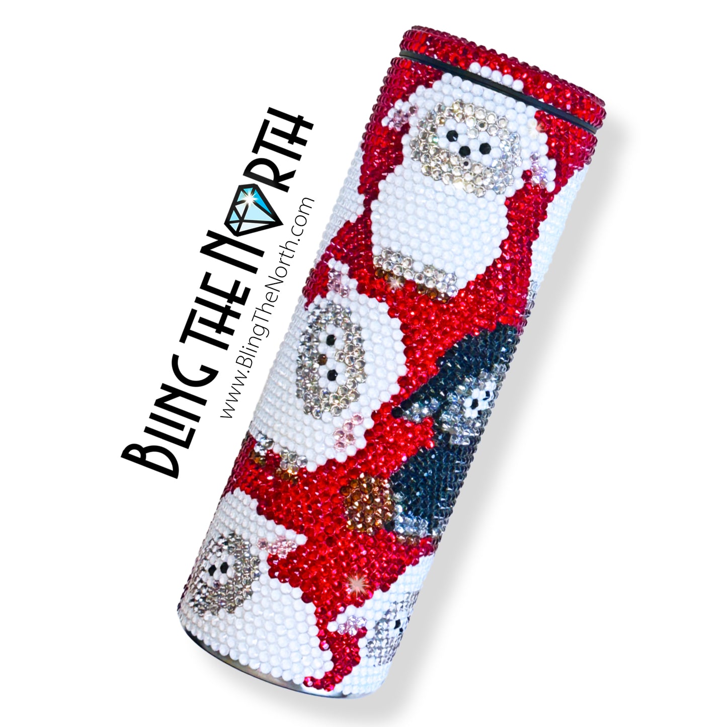 BLACK SHEEP - PRINCESS EDITION Rhinestone Tumbler | 20oz Slurp Straight | Bling the North | Custom Bling Design | Glass Rhinestones | Straw Included