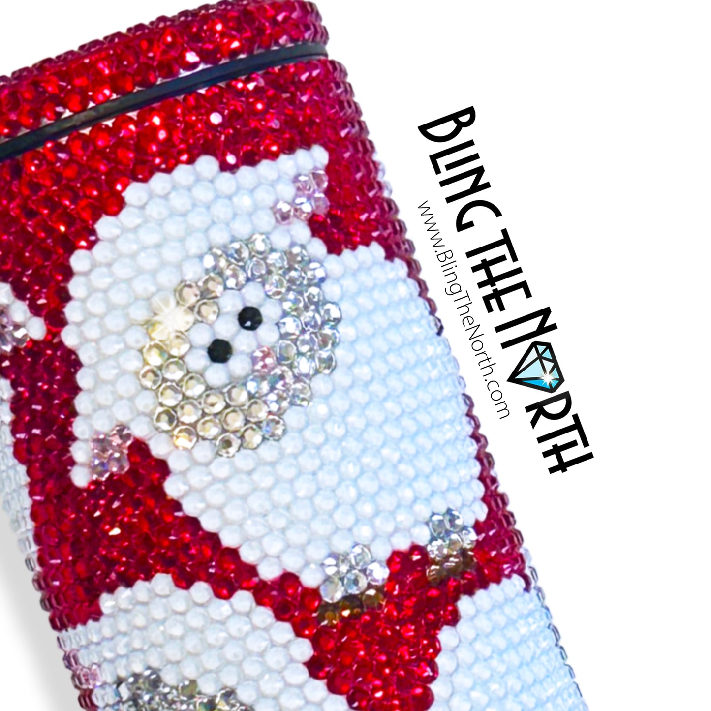 BLACK SHEEP - PRINCESS EDITION Rhinestone Tumbler | 20oz Slurp Straight | Bling the North | Custom Bling Design | Glass Rhinestones | Straw Included
