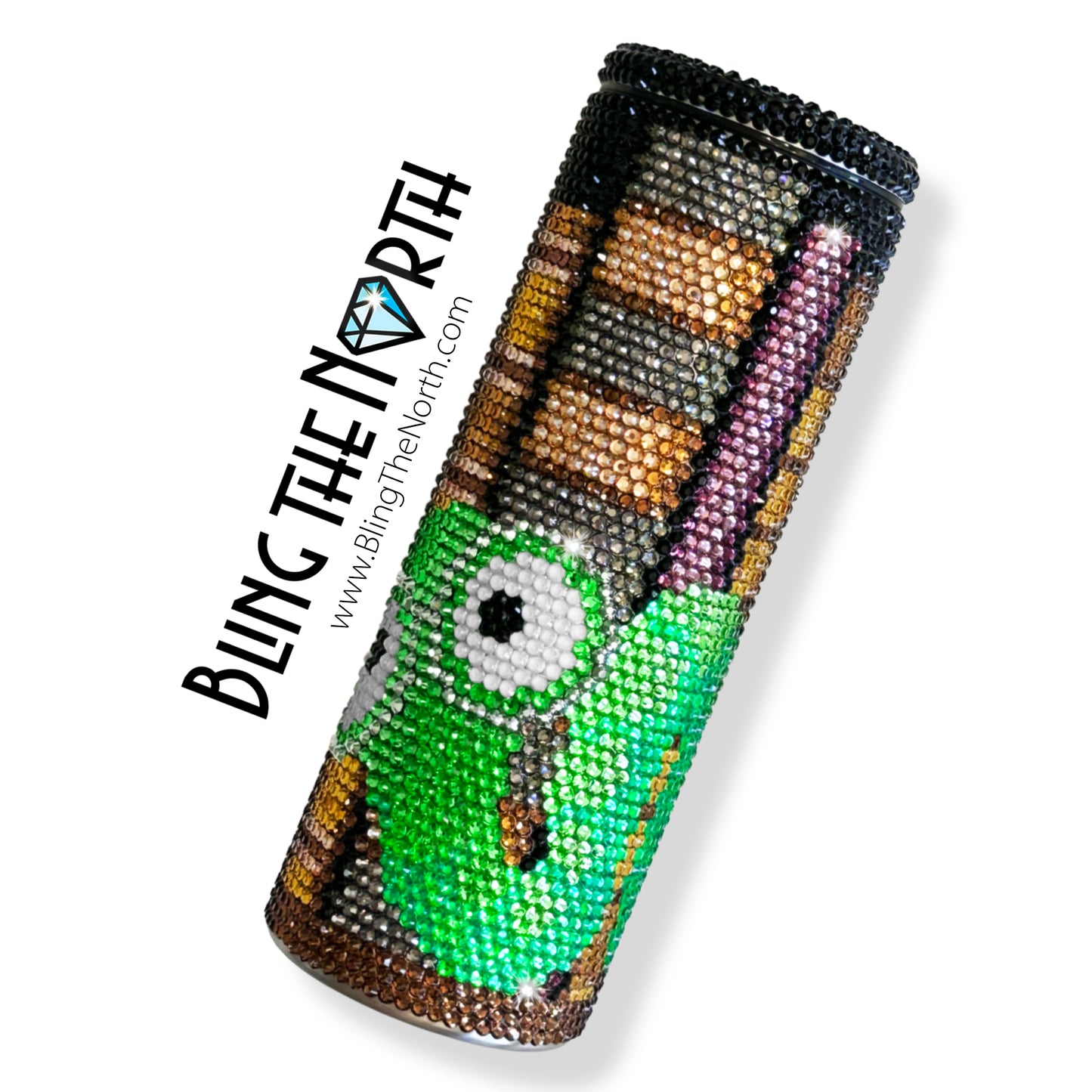 BOOKWORM Rhinestone Pattern Template | SS16 4mm - 24oz Plump Straight Tumbler Design | PNG for Sublimation or Vinyl