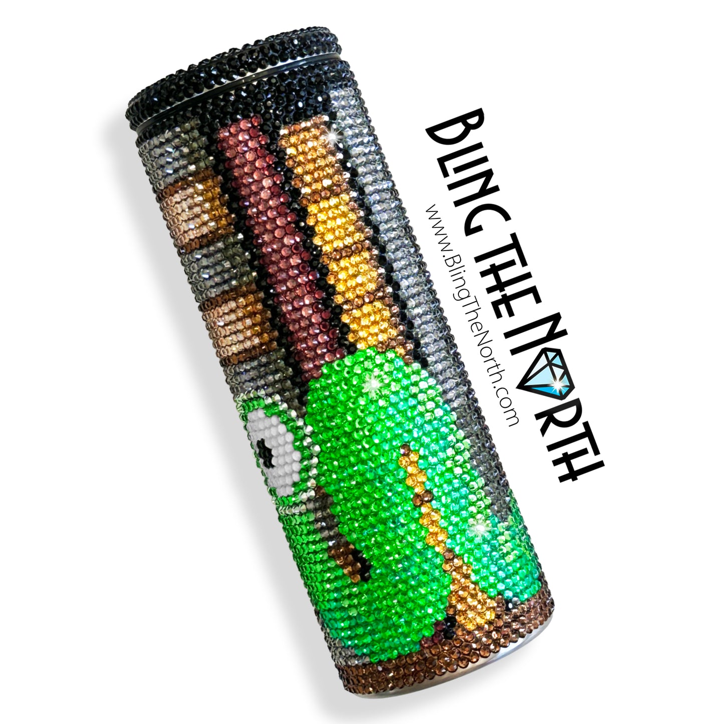 BOOKWORM Rhinestone Pattern Template | SS16 4mm - 24oz Plump Straight Tumbler Design | PNG for Sublimation or Vinyl