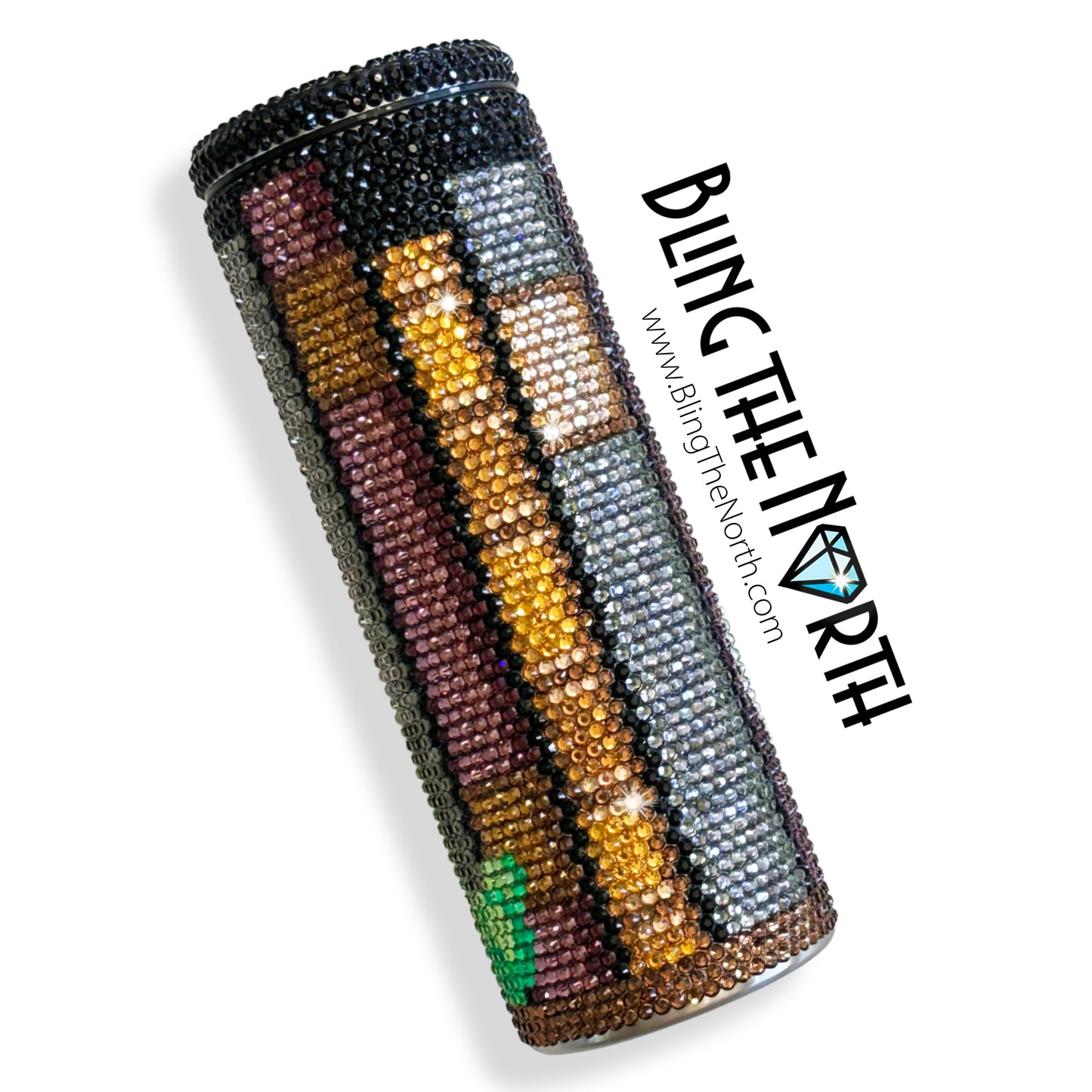 BOOKWORM Rhinestone Pattern Template | SS16 4mm - 24oz Plump Straight Tumbler Design | PNG for Sublimation or Vinyl