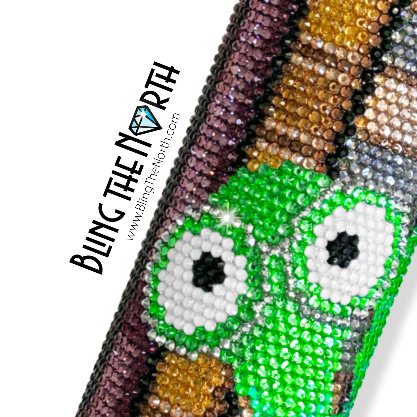 BOOKWORM Rhinestone Pattern Template | SS16 4mm - 24oz Plump Straight Tumbler Design | PNG for Sublimation or Vinyl