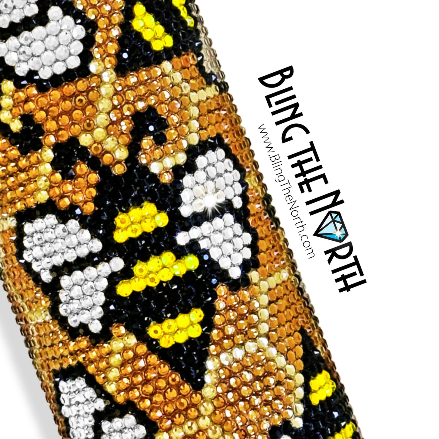 BUSY BEES Rhinestone Tumbler | 24oz Plump Straight | Custom Bling Design | Glass Rhinestones | Straw Incl | Beehive Bumble