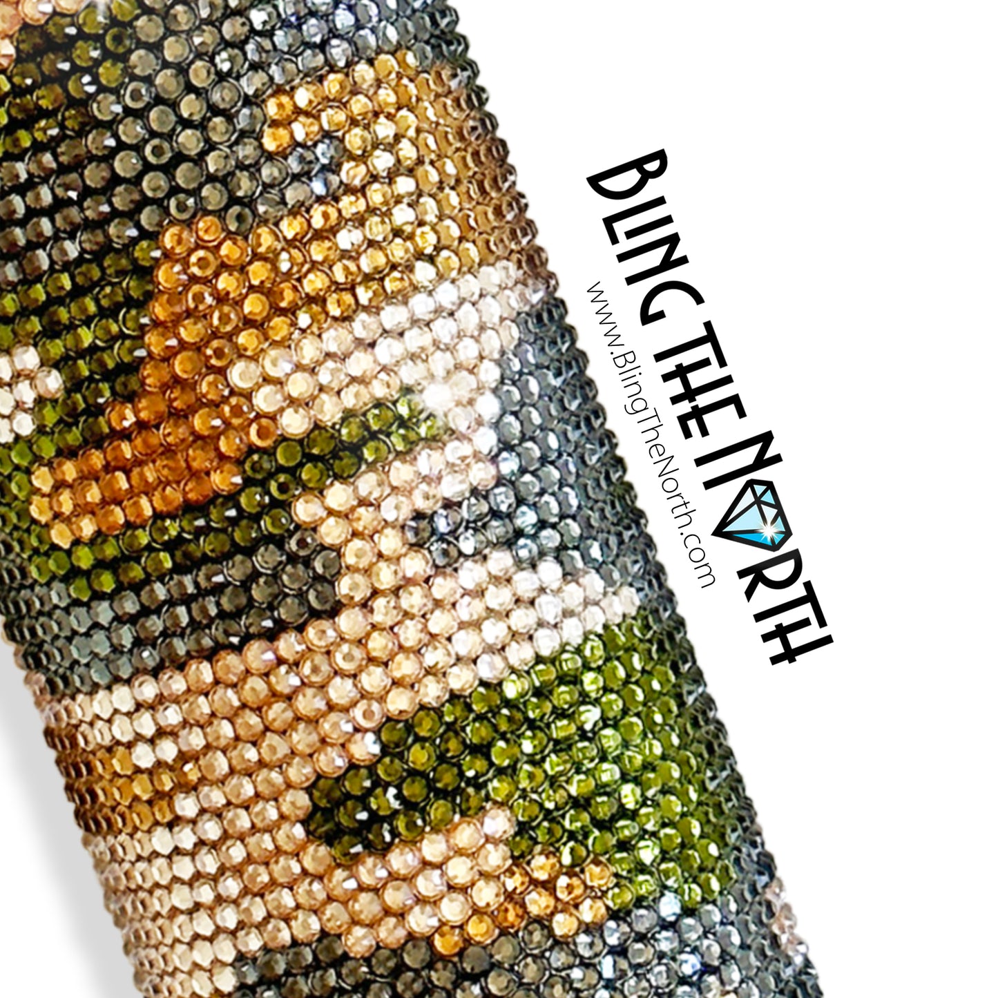 CAMOUFLAGE Rhinestone Pattern Template | SS16 4mm - 30oz Skinny Straight Tumbler Design | PNG for Sublimation or Vinyl
