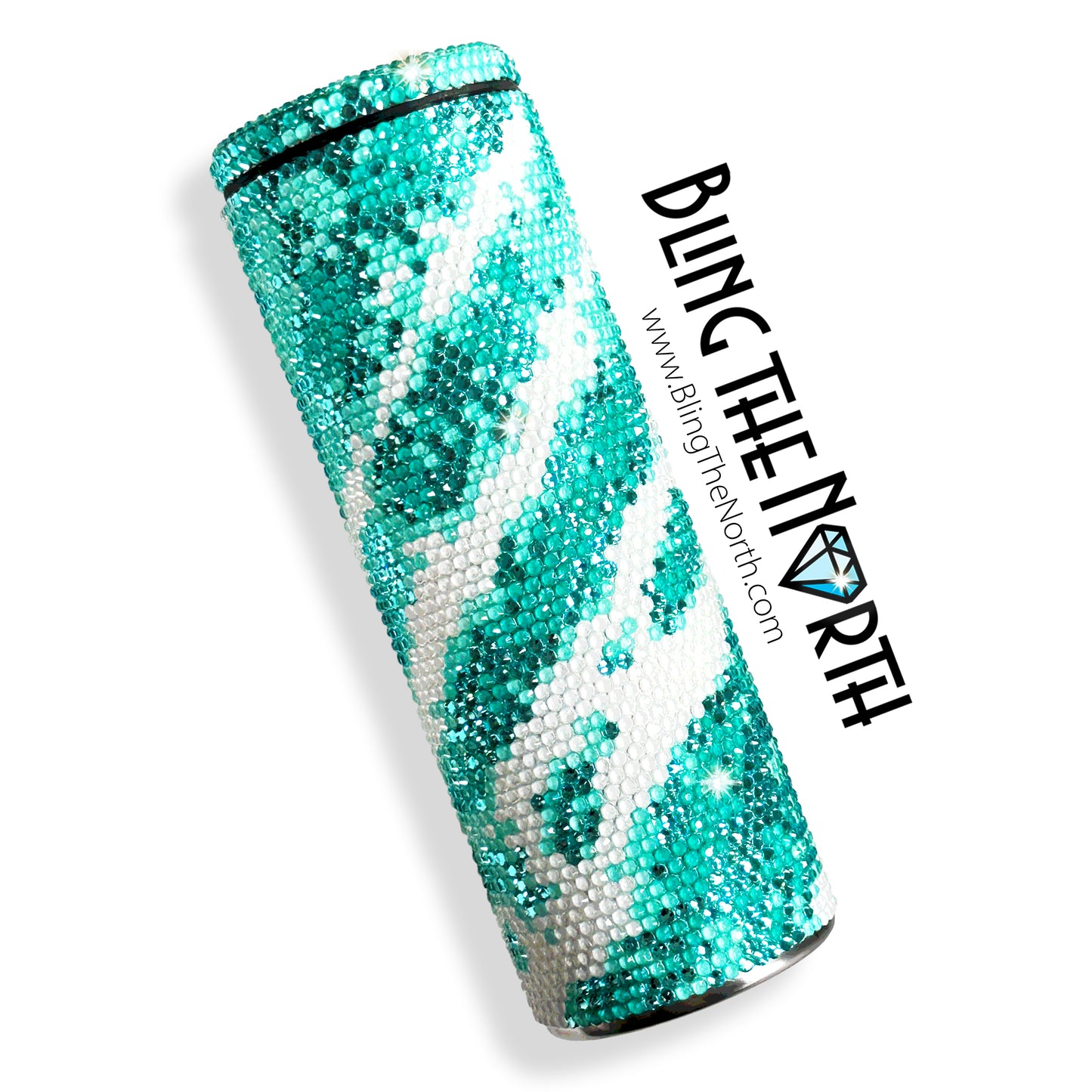CARIBBEAN SEA Rhinestone Pattern Template | SS16 4mm - 20oz Skinny Straight Tumbler Design | PNG for Sublimation or Vinyl