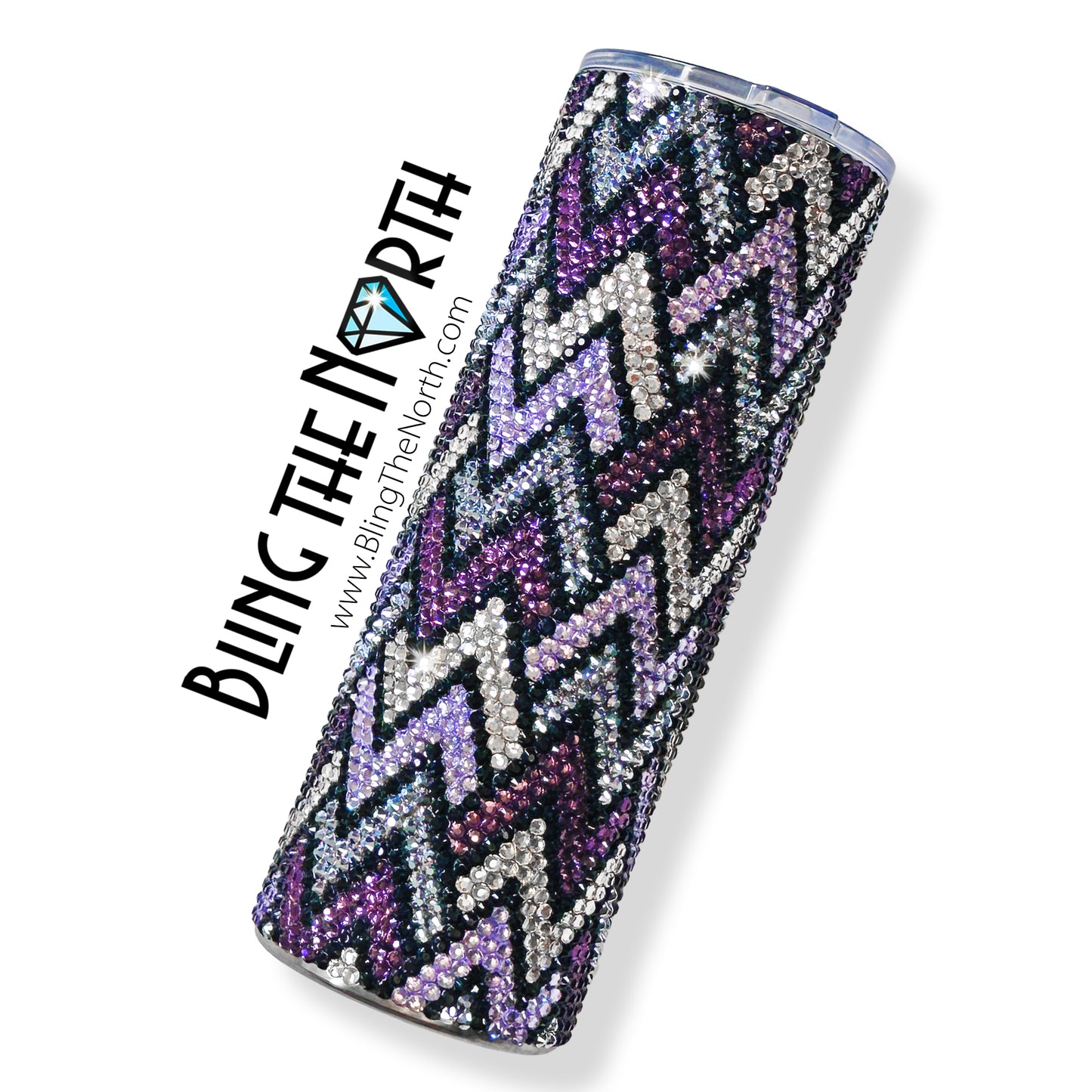 CHEVRONS INTERRUPTED Rhinestone Pattern Template | SS16 4mm - 20oz Skinny Straight Tumbler Design | PNG for Sublimation or Vinyl