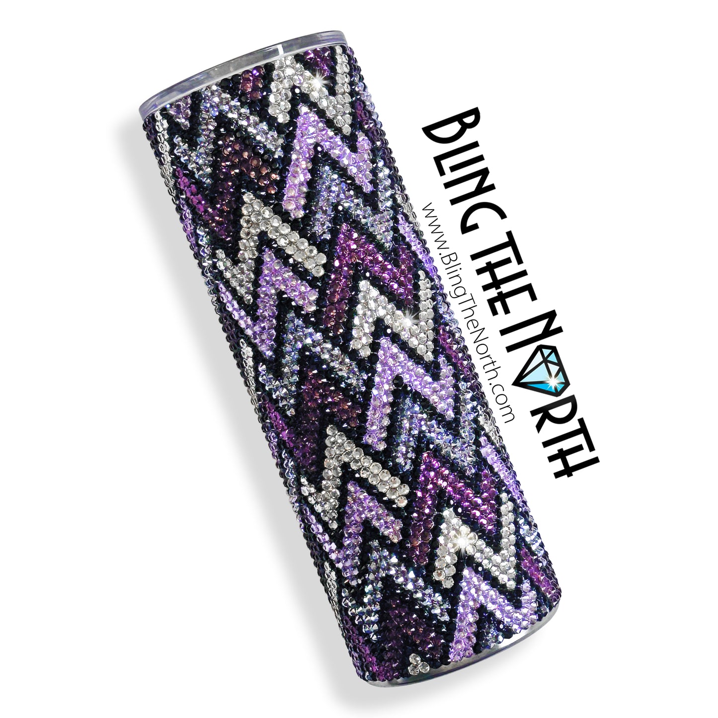 CHEVRONS INTERRUPTED Rhinestone Pattern Template | SS16 4mm - 20oz Skinny Straight Tumbler Design | PNG for Sublimation or Vinyl