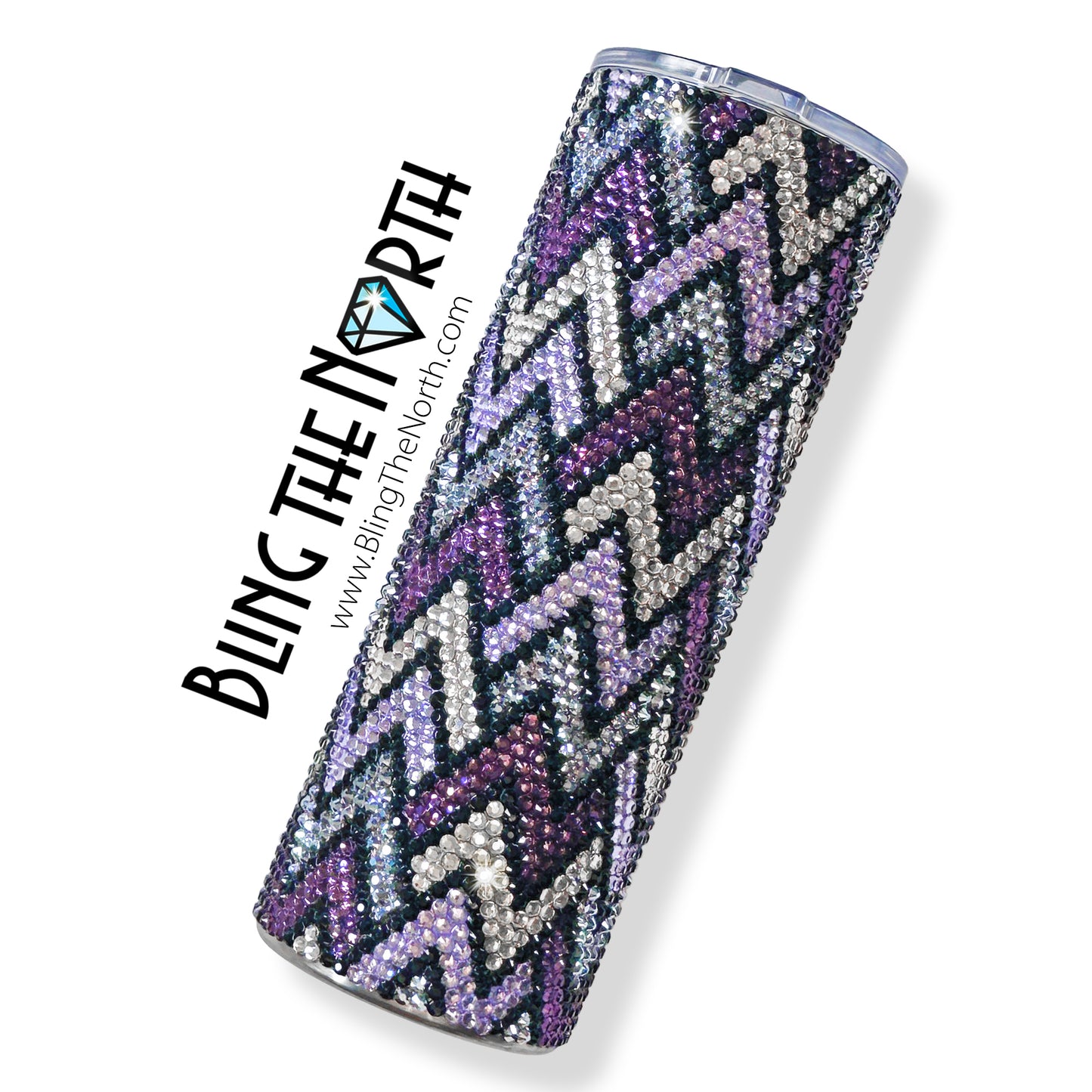 CHEVRONS INTERRUPTED Rhinestone Pattern Template | SS16 4mm - 20oz Skinny Straight Tumbler Design | PNG for Sublimation or Vinyl