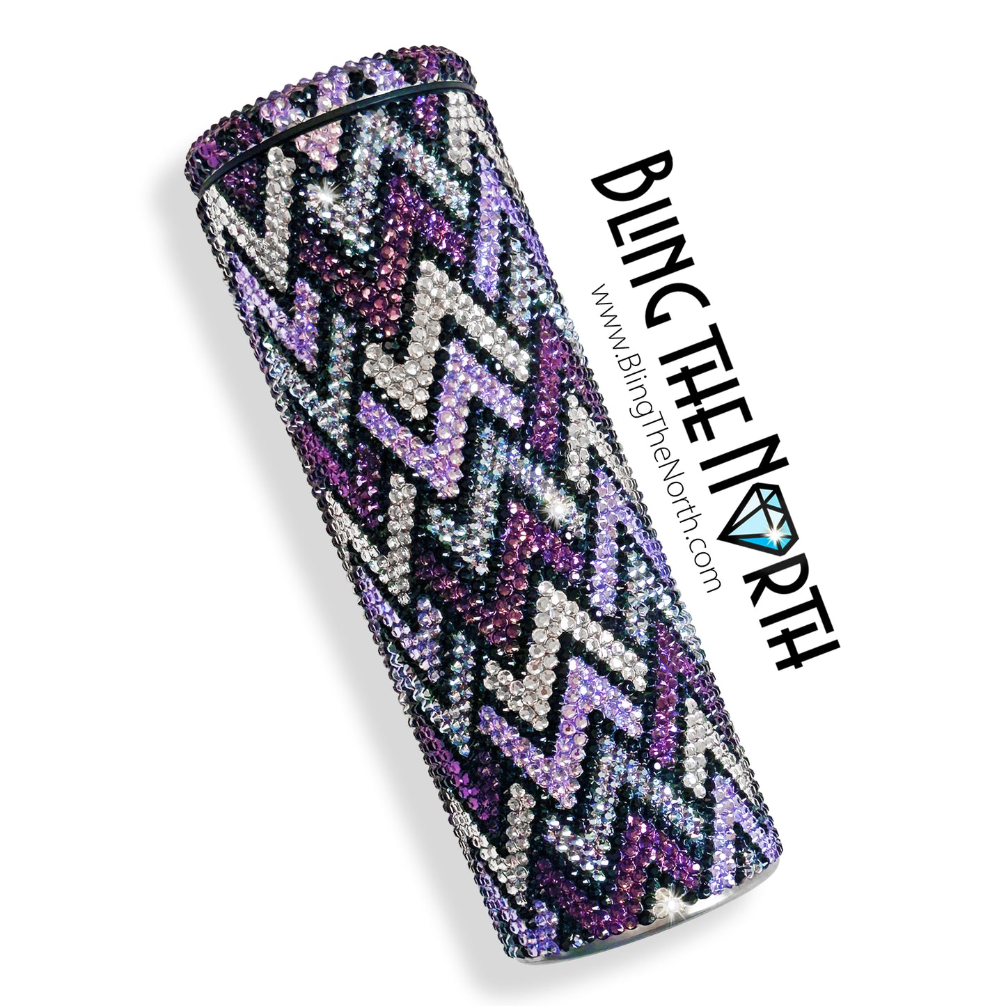 CHEVRONS INTERRUPTED Rhinestone Pattern Template | SS16 4mm - 20oz Skinny Straight Tumbler Design | PNG for Sublimation or Vinyl