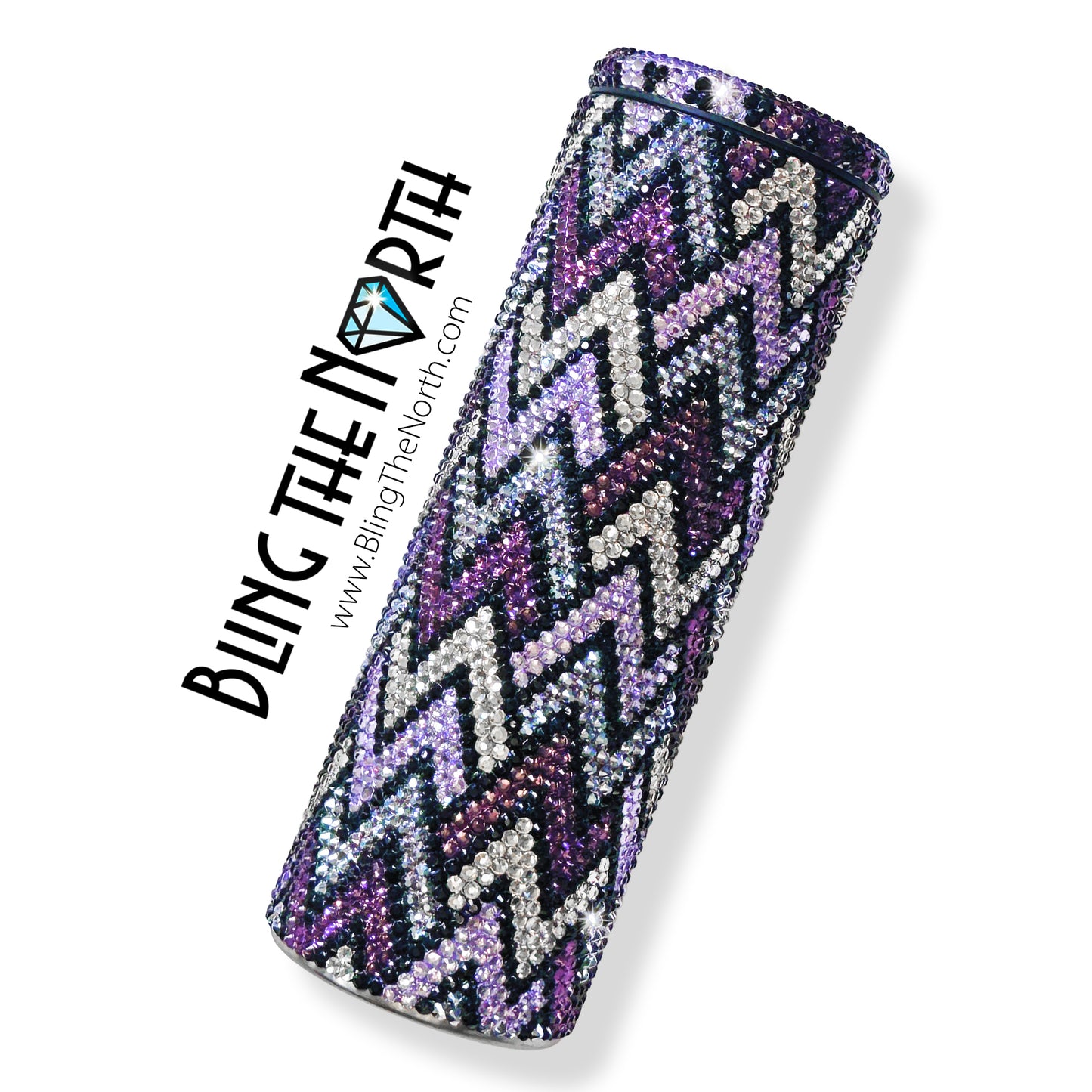 CHEVRONS INTERRUPTED Rhinestone Pattern Template | SS16 4mm - 20oz Skinny Straight Tumbler Design | PNG for Sublimation or Vinyl