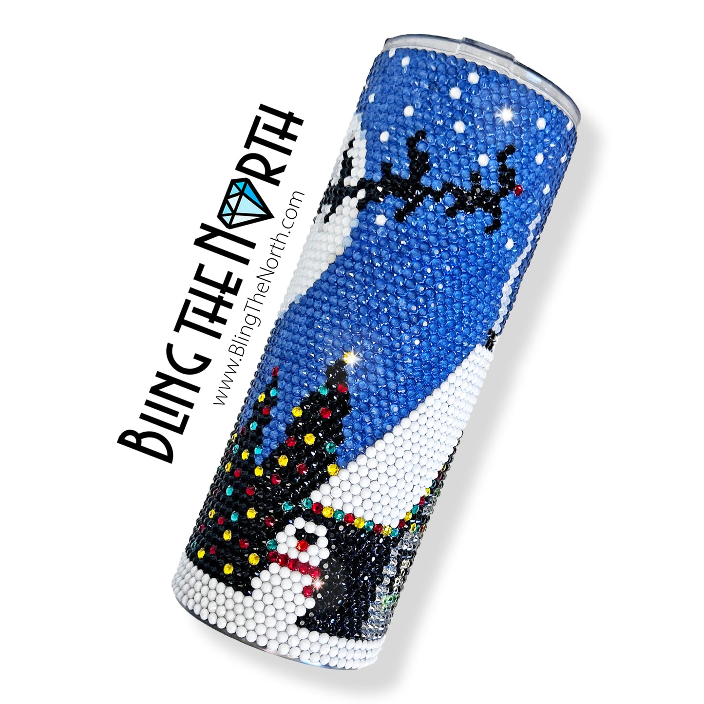 CHRISTMAS EVE Rhinestone Pattern Template | SS16 4mm  - 30oz Skinny Straight Tumbler Design | PNG for Sublimation or Vinyl