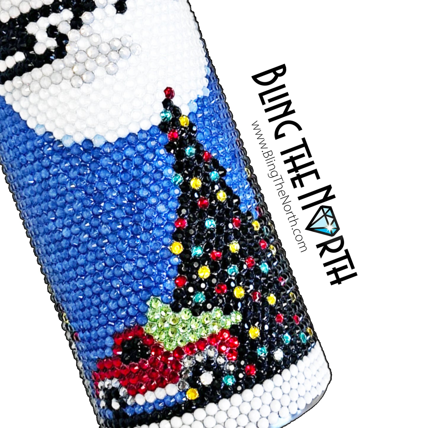 CHRISTMAS EVE Rhinestone Pattern Template | SS16 4mm  - 30oz Skinny Straight Tumbler Design | PNG for Sublimation or Vinyl
