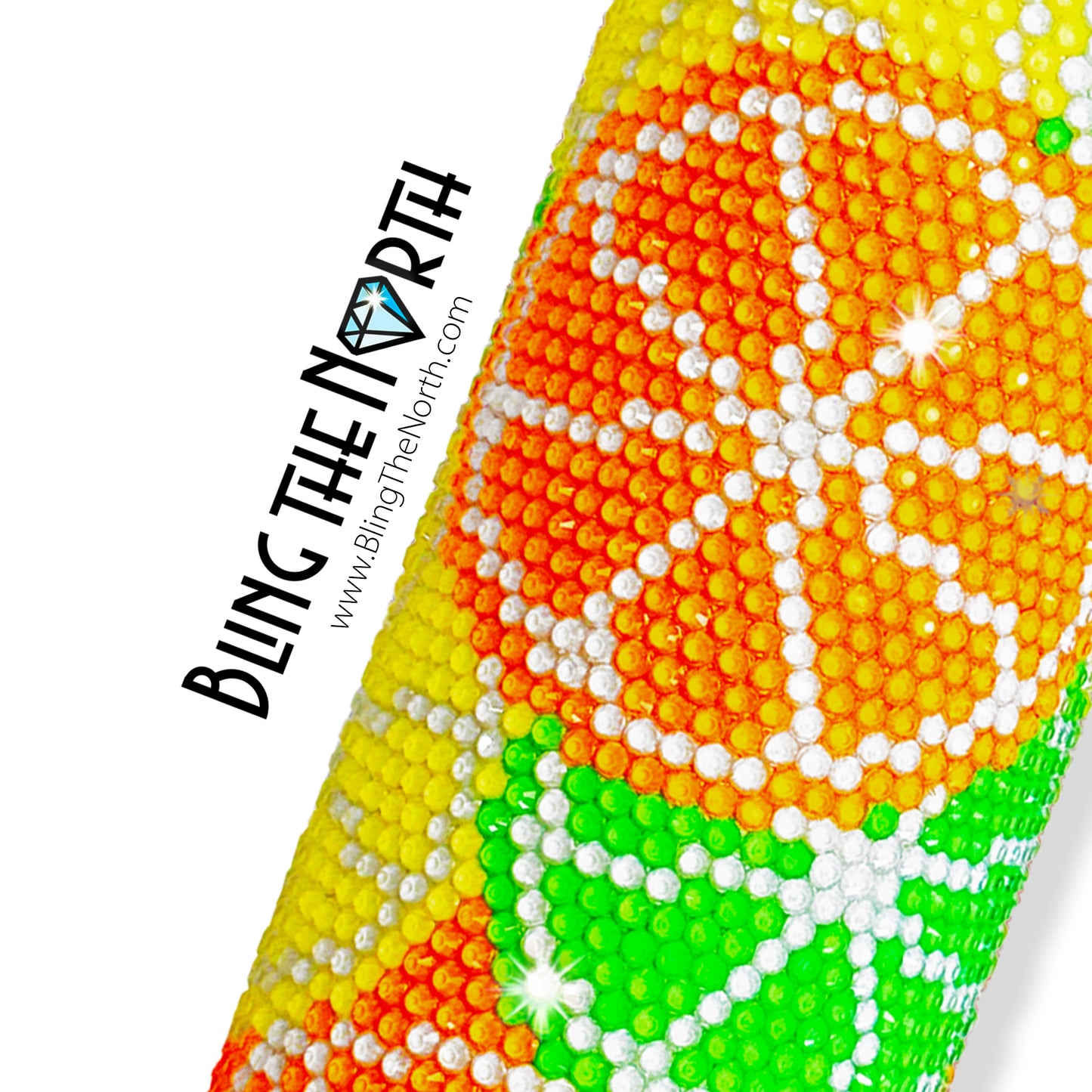 CITRUS PUNCH Rhinestone Pattern Template | SS16 4mm - 20oz Skinny Straight Tumbler Design | PNG for Sublimation or Vinyl