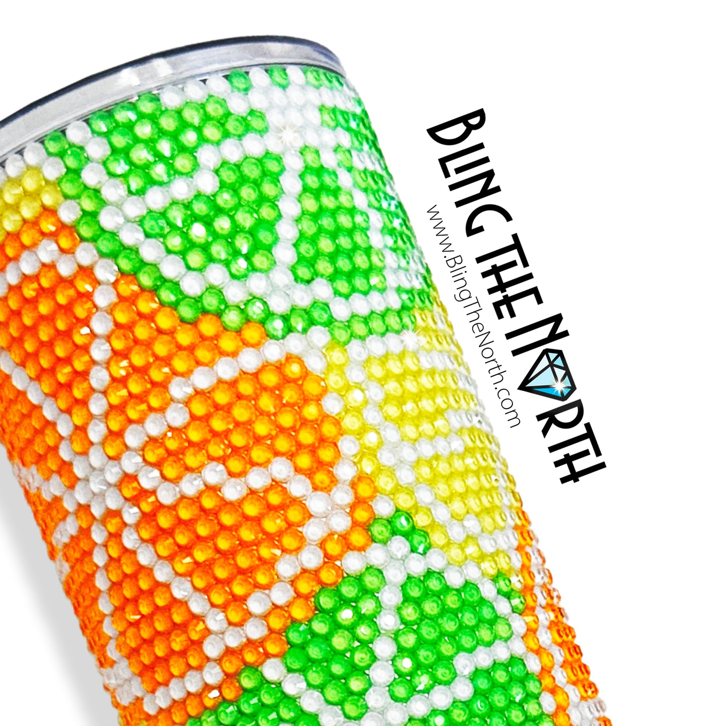 CITRUS PUNCH Rhinestone Pattern Template | SS16 4mm - 20oz Skinny Straight Tumbler Design | PNG for Sublimation or Vinyl