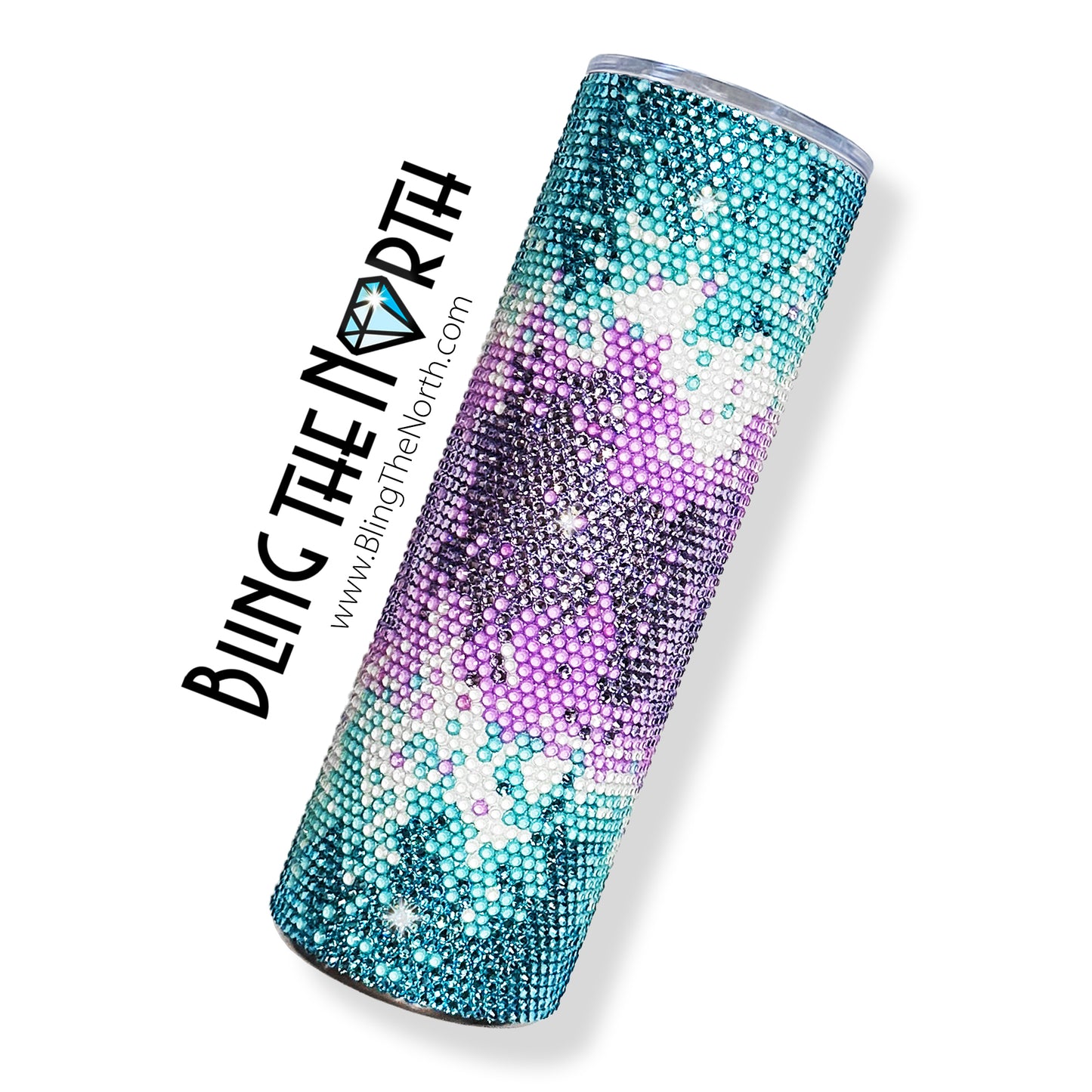 COSMIC BLAST - SAPPHIRE Rhinestone Pattern Template | SS16 4mm - 20oz Skinny Straight Tumbler Design | PNG for Sublimation or Vinyl