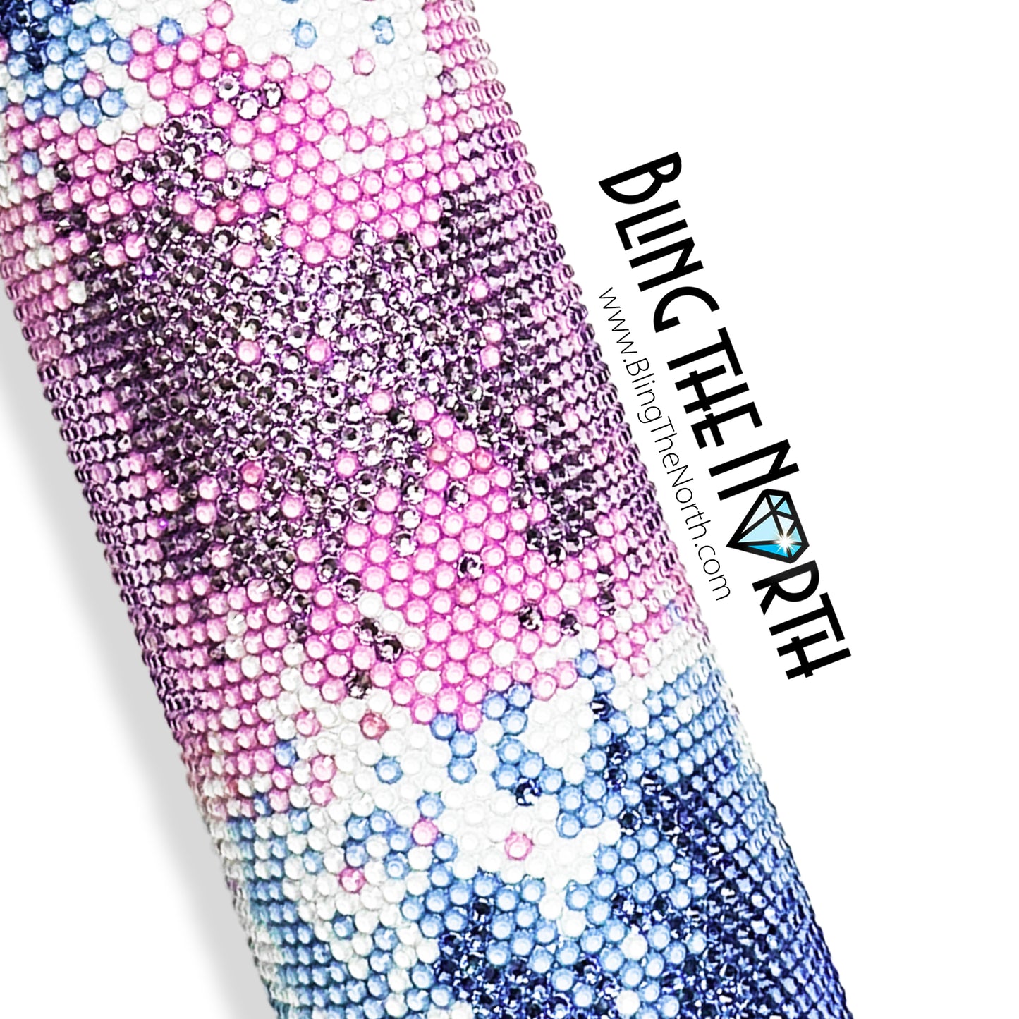 COSMIC BLAST - SAPPHIRE Rhinestone Pattern Template | SS16 4mm - 20oz Skinny Straight Tumbler Design | PNG for Sublimation or Vinyl