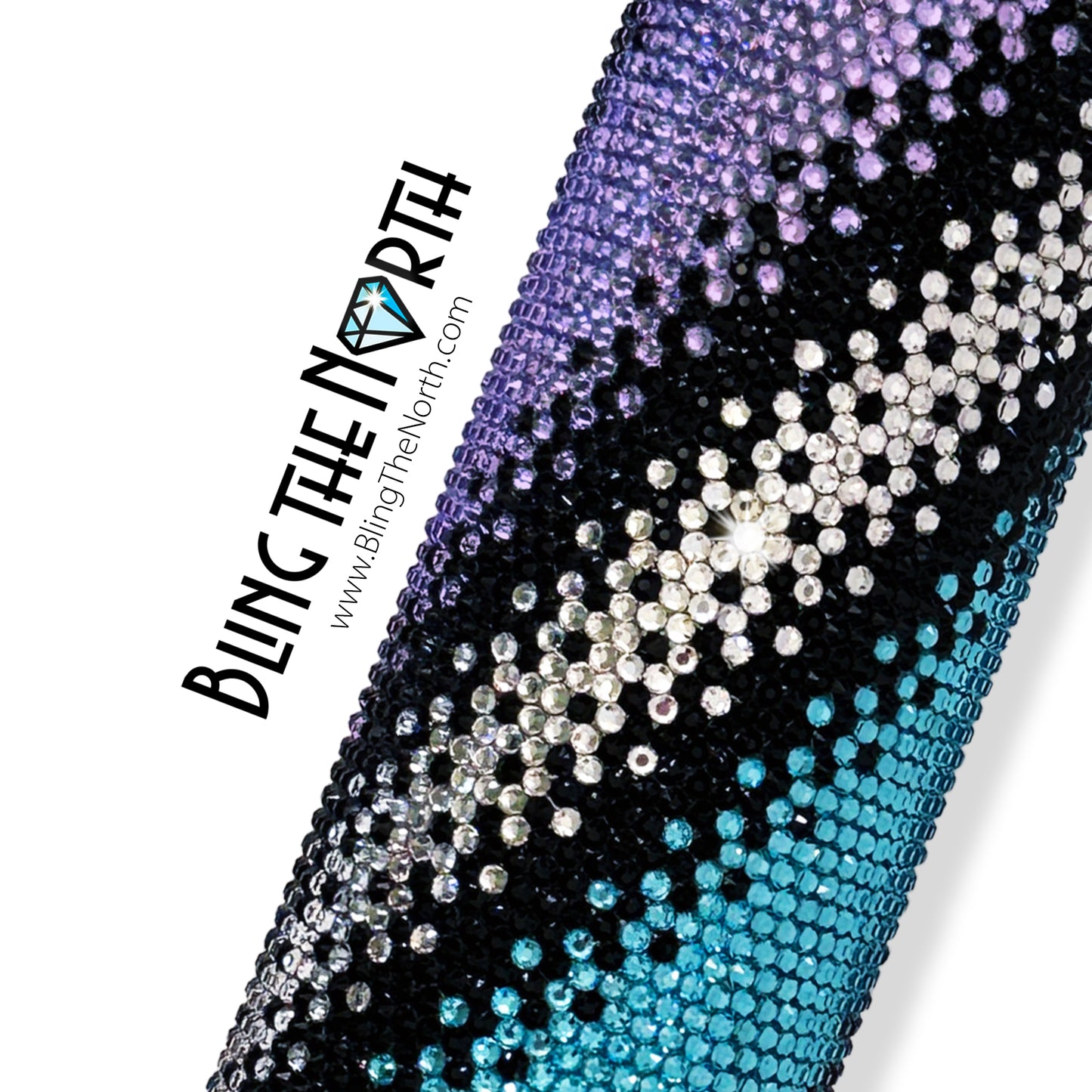 ELEGANT OMBRE Rhinestone Pattern Template | SS16 4mm - 20oz Skinny Straight Tumbler Design | PNG for Sublimation or Vinyl