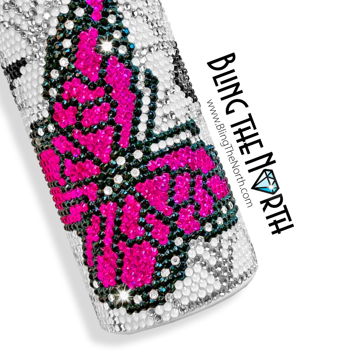 EXOTIC BUTTERFLIES Rhinestone Pattern Template | SS16 4mm - 20oz Skinny Straight Tumbler Design | PNG for Sublimation or Vinyl