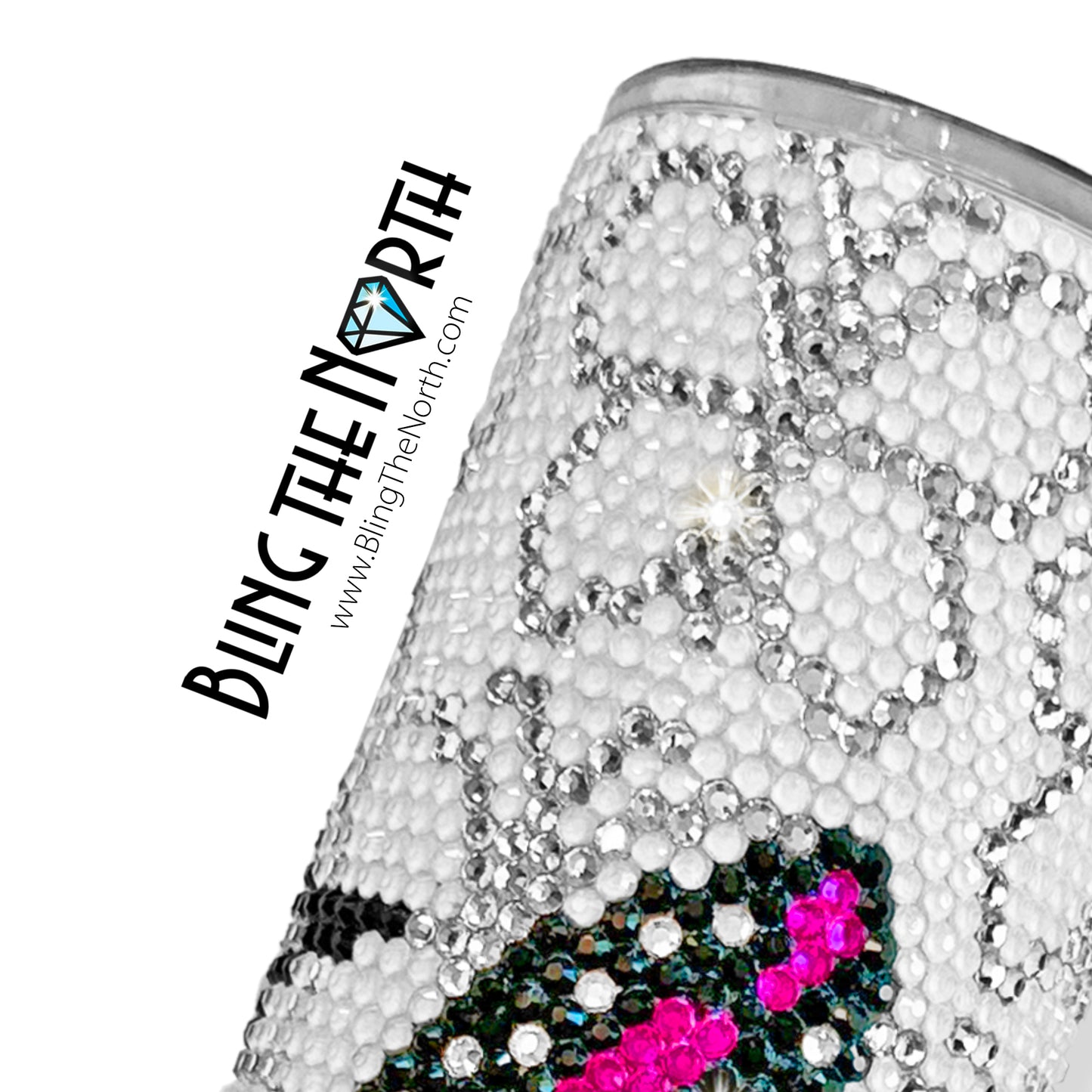 EXOTIC BUTTERFLIES Rhinestone Pattern Template | SS16 4mm - 20oz Skinny Straight Tumbler Design | PNG for Sublimation or Vinyl