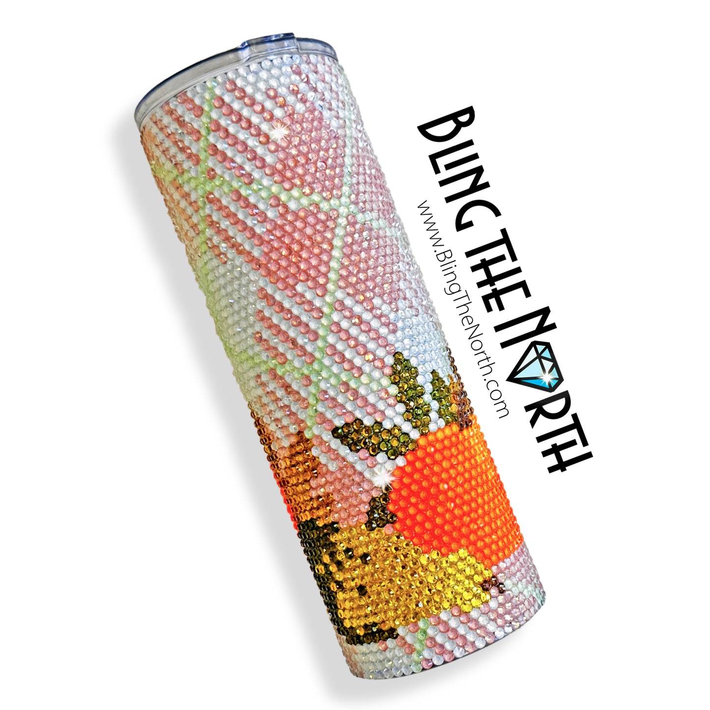 FALL HARVEST Rhinestone Pattern Template | SS16 4mm - 20oz Skinny Straight Tumbler Design | PNG for Sublimation or Vinyl