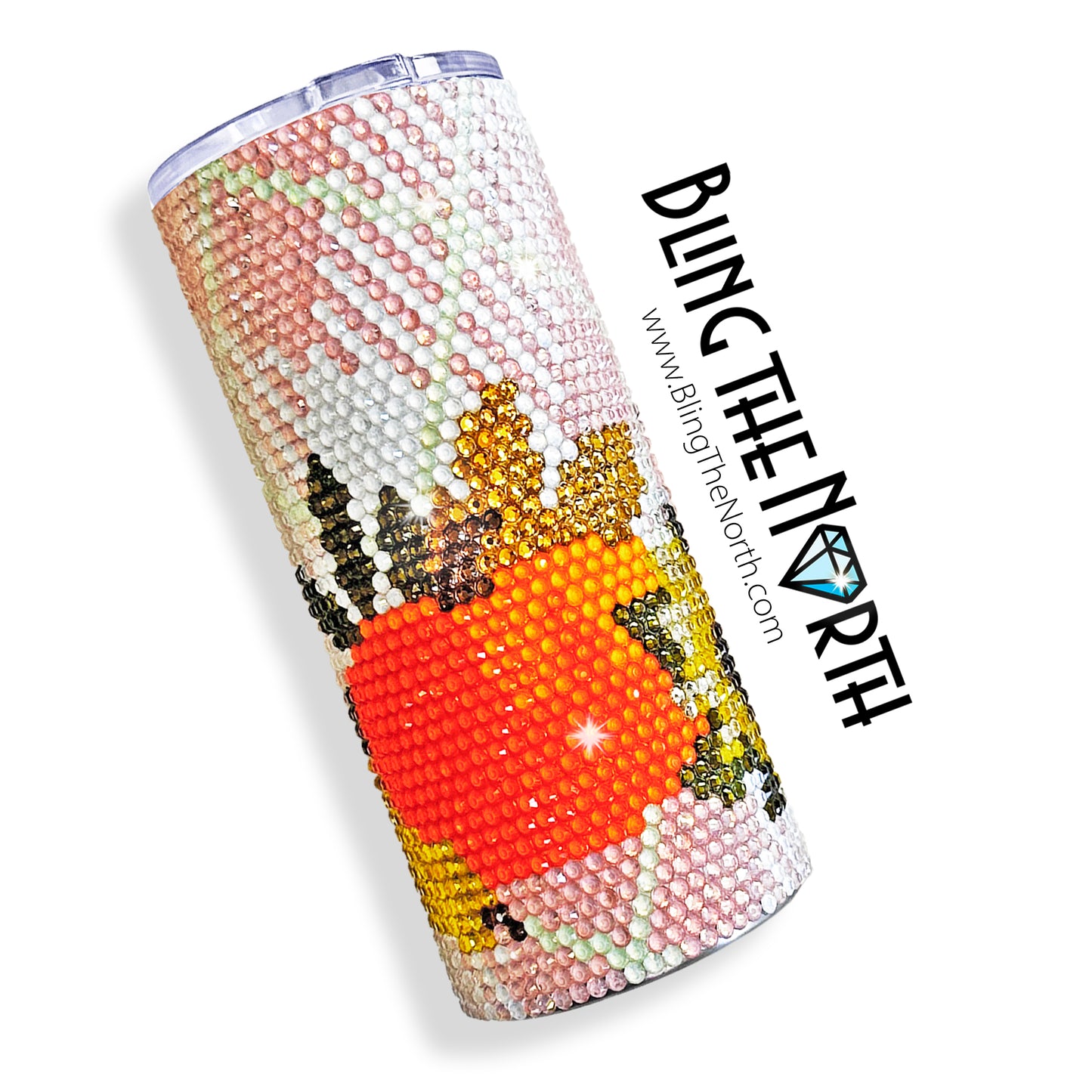 FALL HARVEST Rhinestone Pattern Template | SS16 4mm - 16oz Plump Straight Tumbler Design | PNG for Sublimation or Vinyl