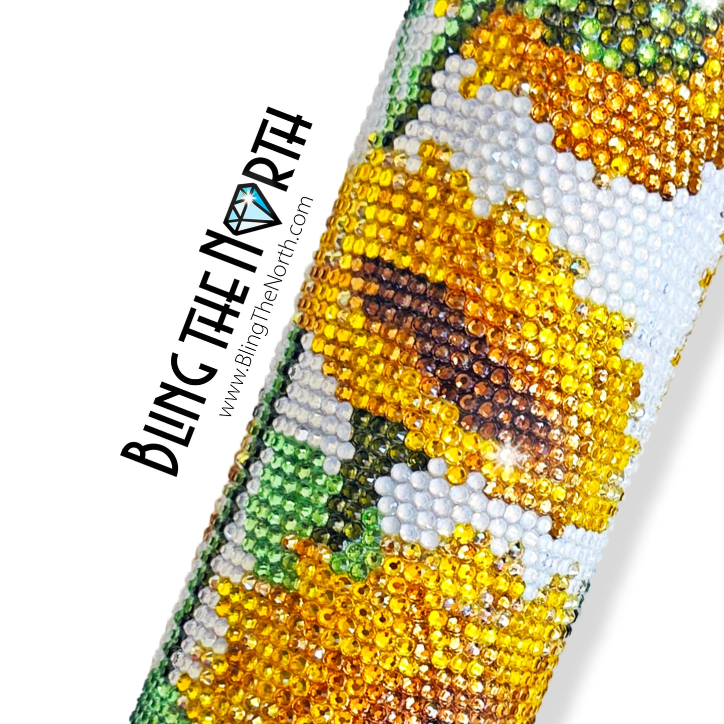 FALL SUNFLOWERS Rhinestone Pattern Template | SS16 4mm - 20oz Skinny Straight Tumbler Design | PNG for Sublimation or Vinyl