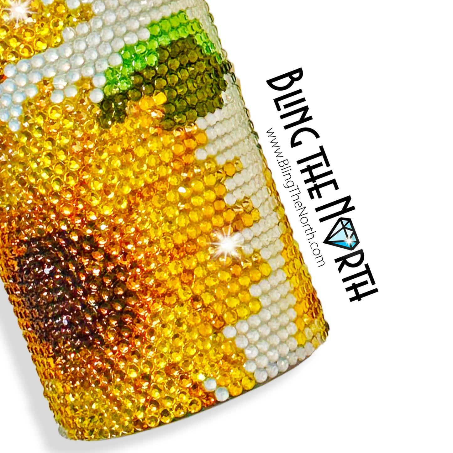 FALL SUNFLOWERS Rhinestone Pattern Template | SS16 4mm - 20oz Skinny Straight Tumbler Design | PNG for Sublimation or Vinyl