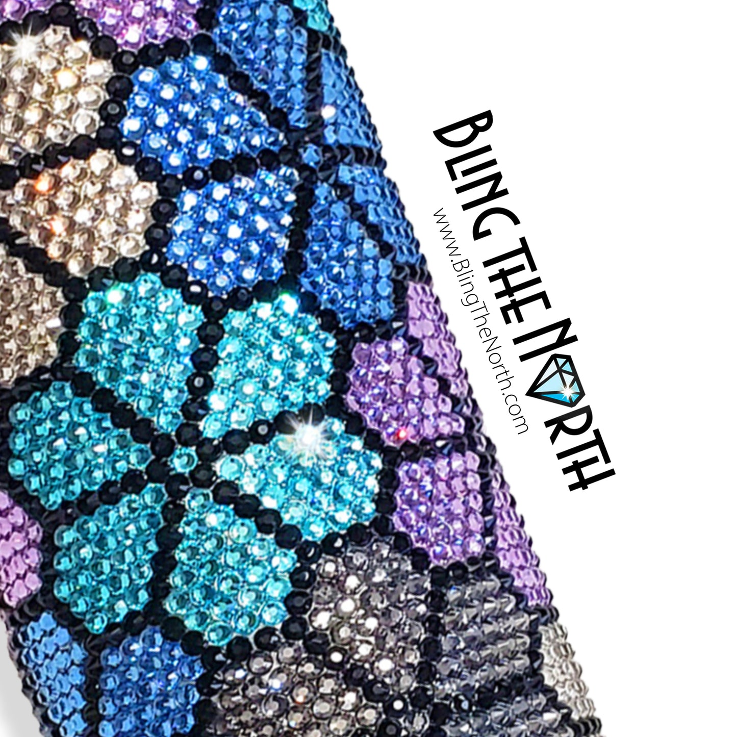 FLOWER POWER Rhinestone Pattern Template | SS16 4mm - 32oz Plump Tumbler Design | PNG for Sublimation or Vinyl