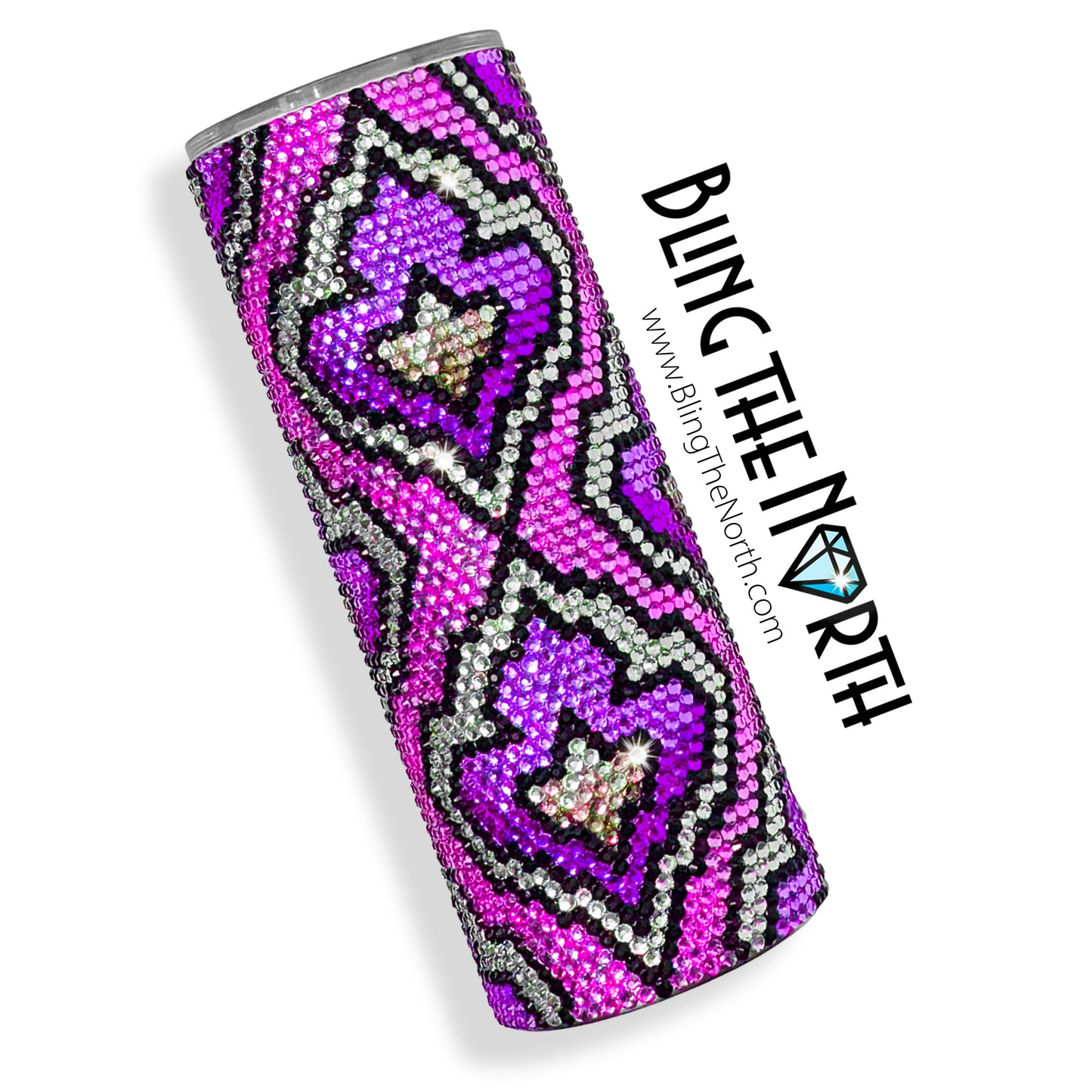 FROZEN FLAME Rhinestone Pattern Template | SS16 4mm - 30oz Skinny Straight Tumbler Design | PNG for Sublimation or Vinyl