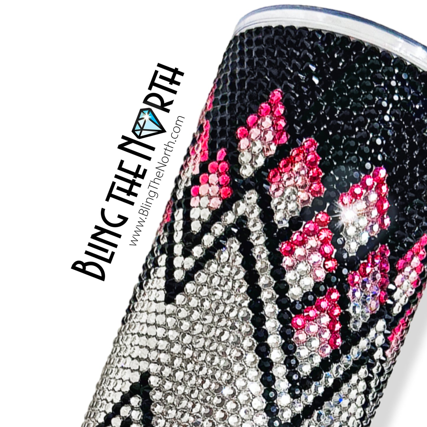 FUNHOUSE MIRROR Rhinestone Pattern Template | SS16 4mm - 20oz Skinny Straight Tumbler Design | PNG for Sublimation or Vinyl