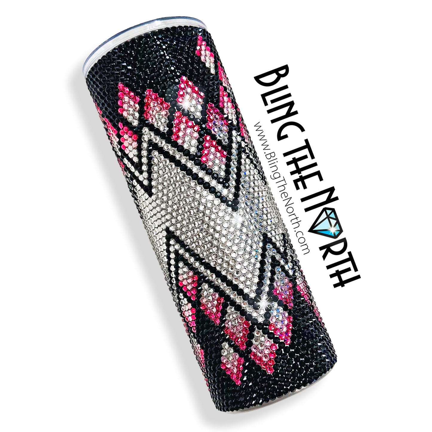 FUNHOUSE MIRROR Rhinestone Pattern Template | SS16 4mm - 20oz Skinny Straight Tumbler Design | PNG for Sublimation or Vinyl