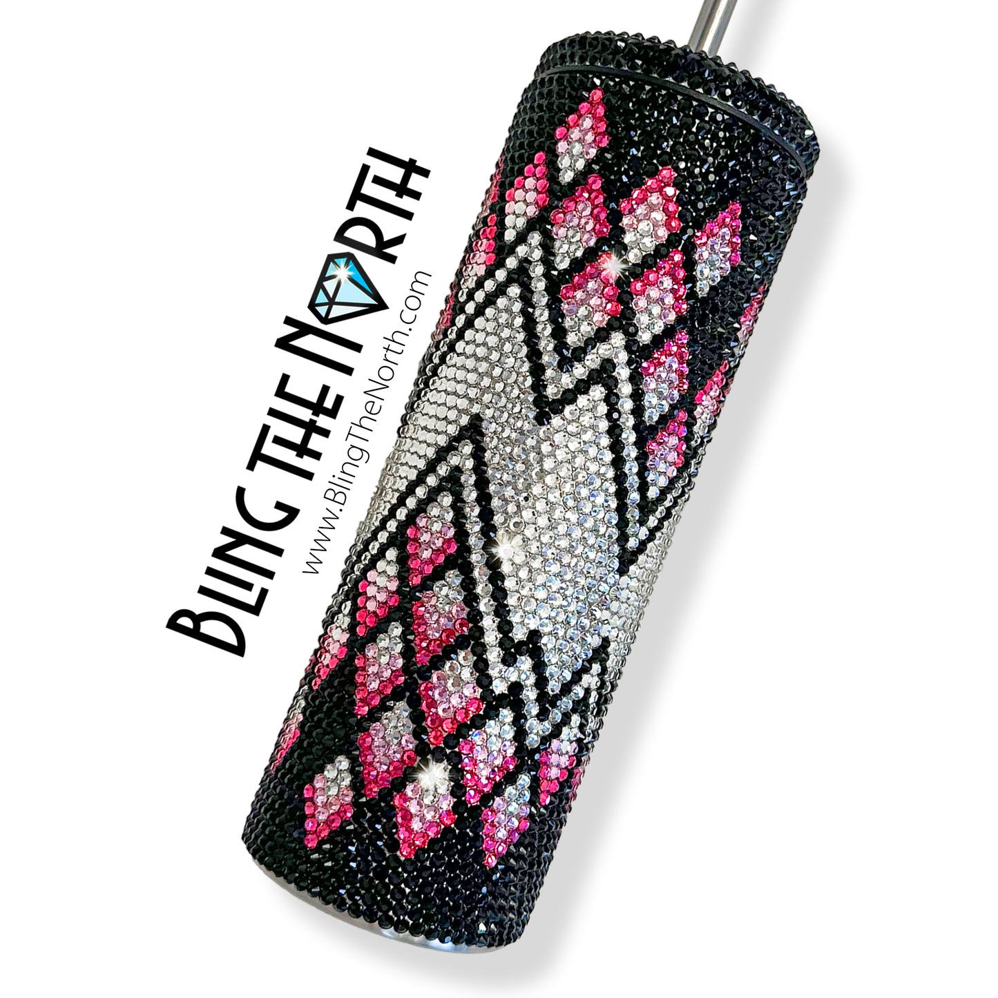 FUNHOUSE MIRROR Rhinestone Pattern Template | SS16 4mm - 20oz Skinny Straight Tumbler Design | PNG for Sublimation or Vinyl
