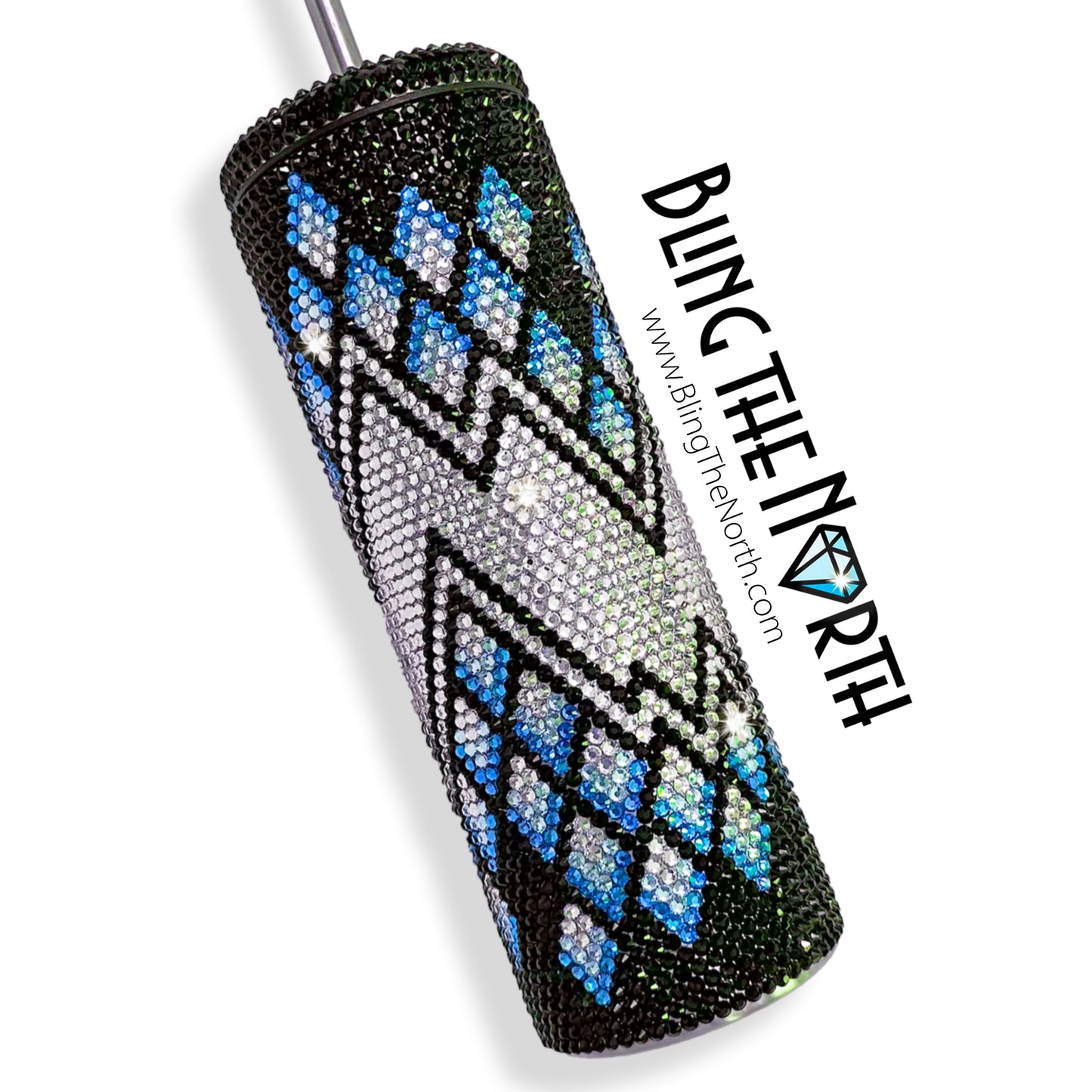 FUNHOUSE MIRROR Rhinestone Pattern Template | SS16 4mm - 20oz Skinny Straight Tumbler Design | PNG for Sublimation or Vinyl
