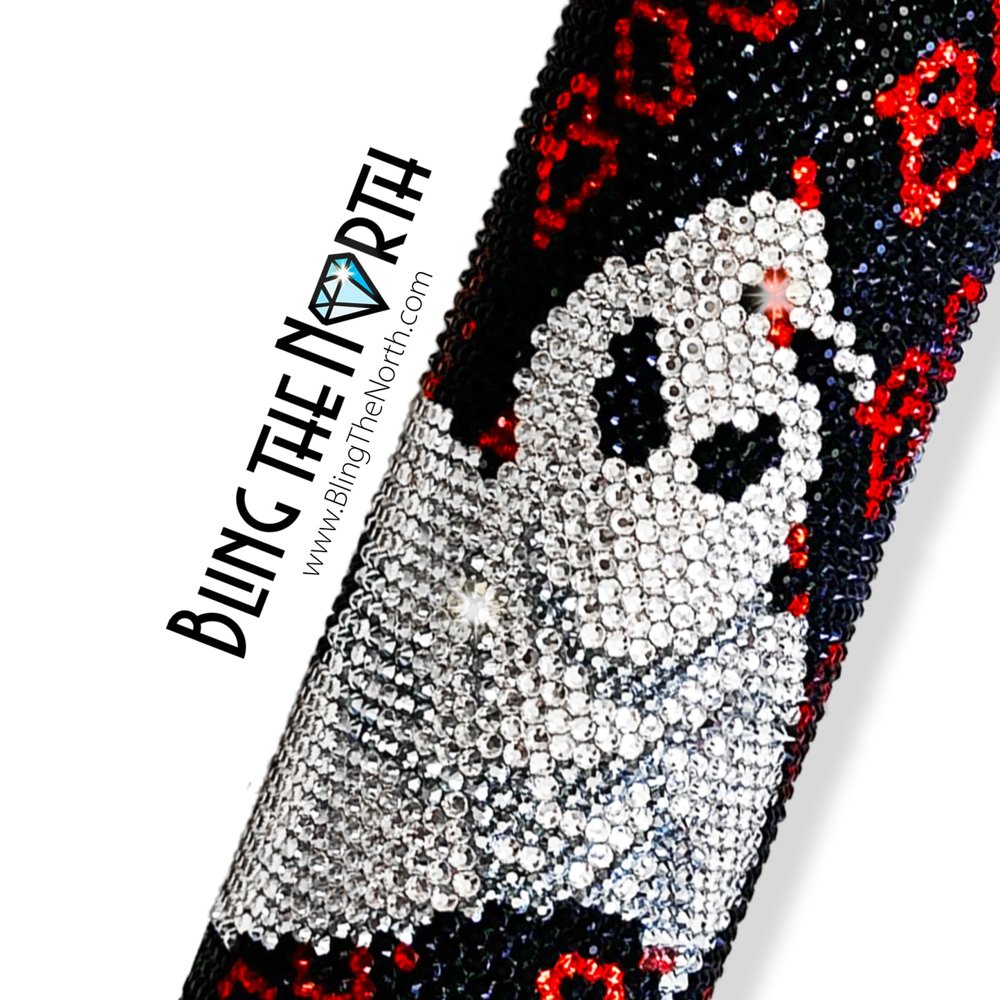HALLOWEEN GHOSTS Rhinestone Pattern Template | SS16 4mm - 20oz Skinny Straight Tumbler Design | PNG for Sublimation or Vinyl