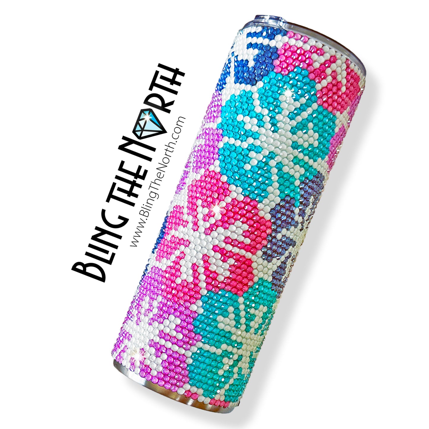HAWAIIAN VACATION Rhinestone Pattern Template | SS16 4mm - 20oz Skinny Straight Tumbler Design | PNG for Sublimation or Vinyl