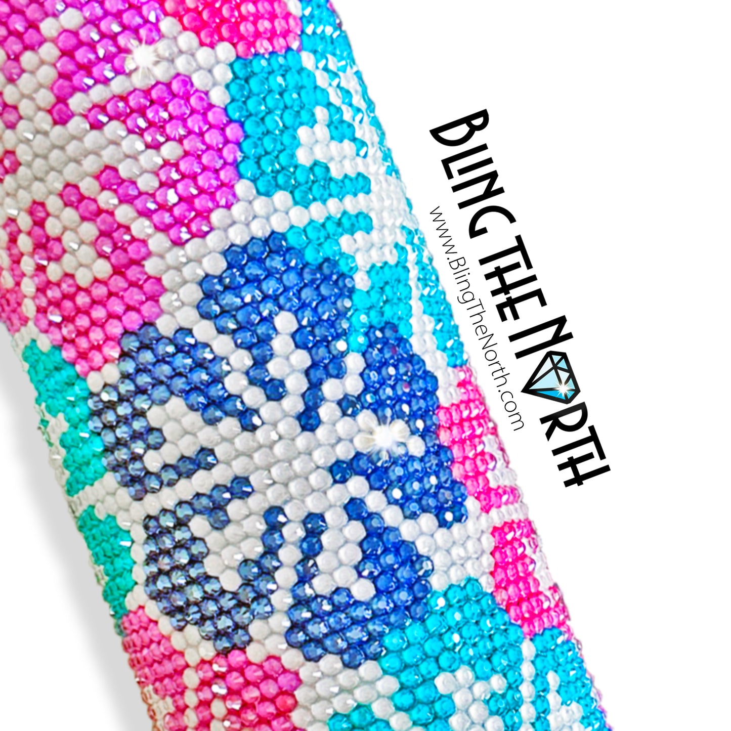 HAWAIIAN VACATION Rhinestone Pattern Template | SS16 4mm - 20oz Skinny Straight Tumbler Design | PNG for Sublimation or Vinyl