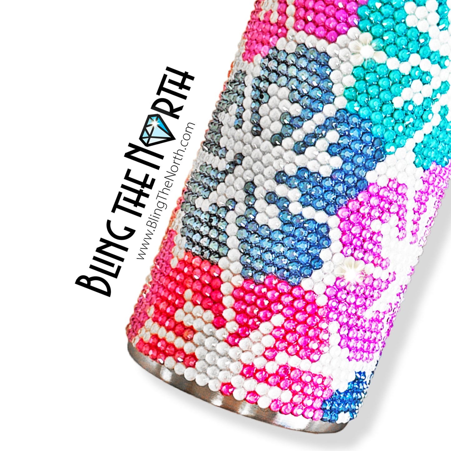 HAWAIIAN VACATION Rhinestone Pattern Template | SS16 4mm - 20oz Skinny Straight Tumbler Design | PNG for Sublimation or Vinyl