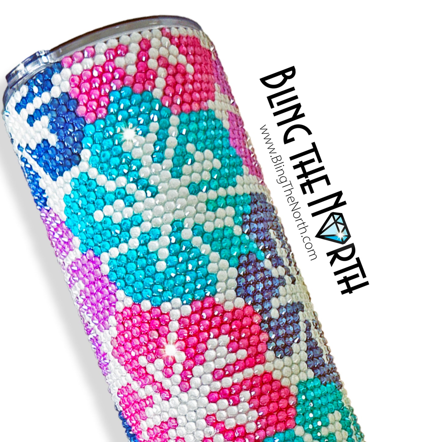 HAWAIIAN VACATION Rhinestone Pattern Template | SS16 4mm - 20oz Skinny Straight Tumbler Design | PNG for Sublimation or Vinyl