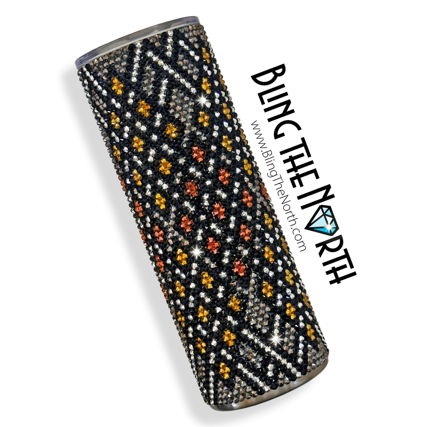 HEAVY METAL Rhinestone Pattern Template | SS16 4mm - 24oz Plump Straight Tumbler Design | PNG for Sublimation or Vinyl