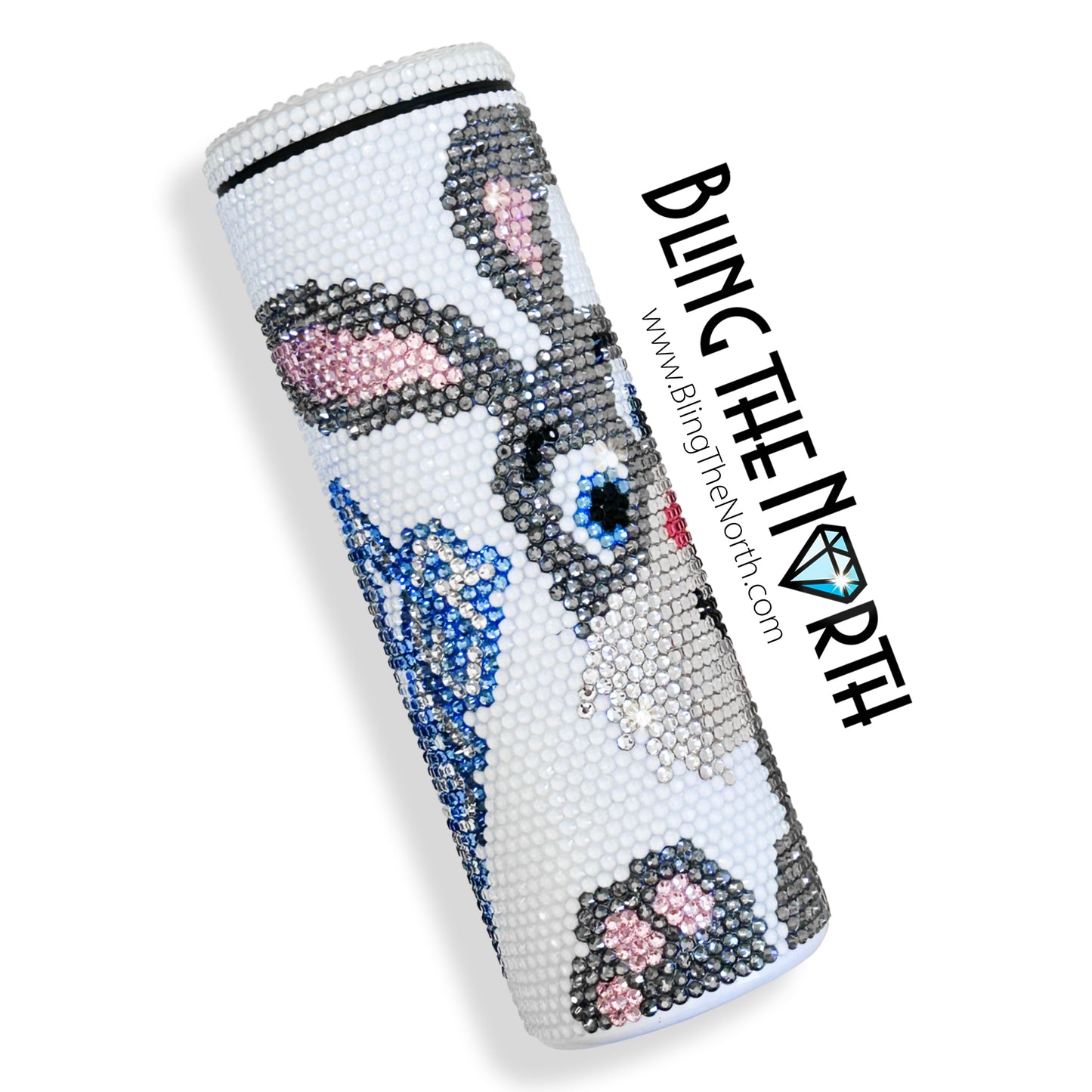 HOPPY EASTER Bunny Rhinestone Pattern Template | SS16 4mm - 20oz Skinny Straight Tumbler Design | PNG for Sublimation or Vinyl