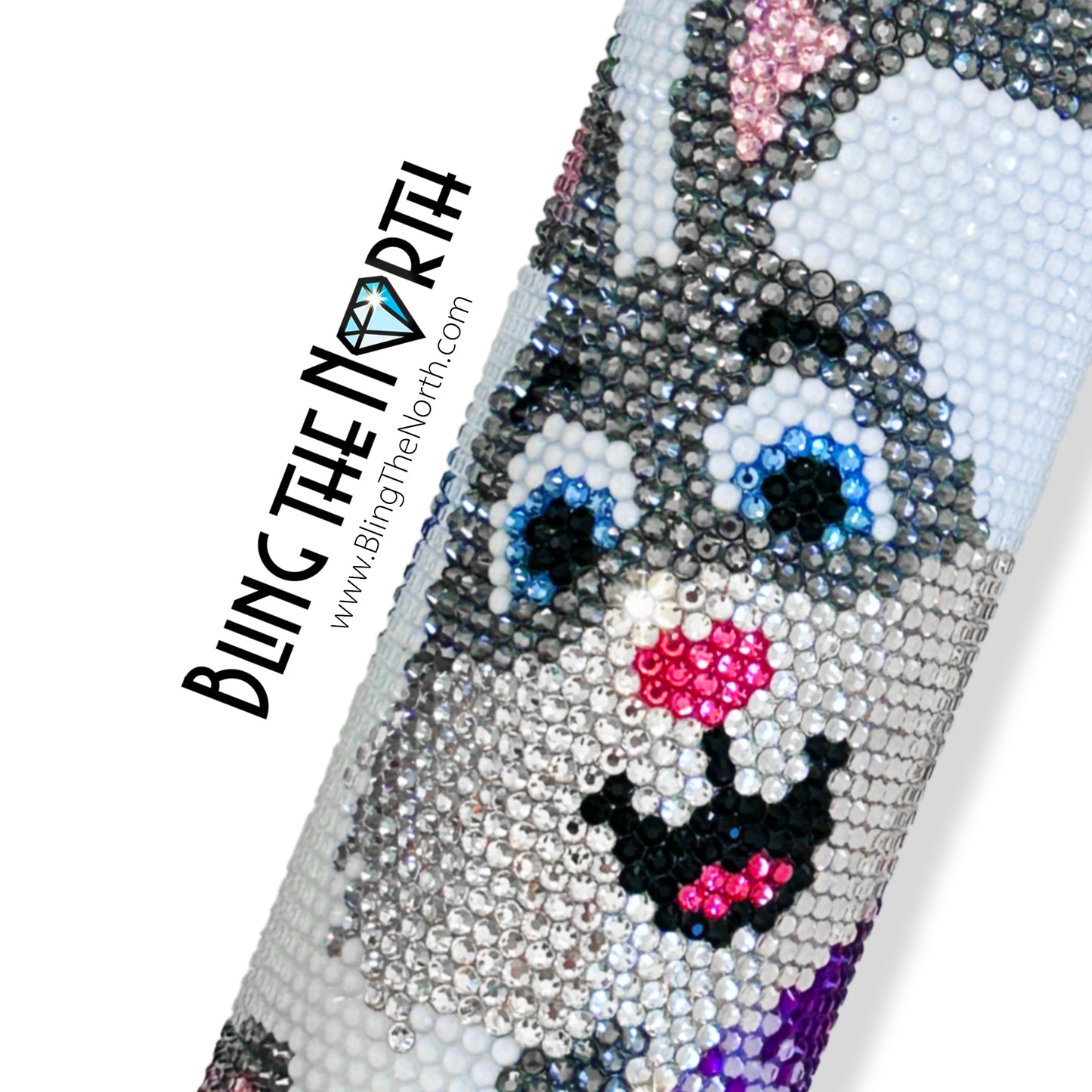 HOPPY EASTER Bunny Rhinestone Pattern Template | SS16 4mm - 20oz Skinny Straight Tumbler Design | PNG for Sublimation or Vinyl
